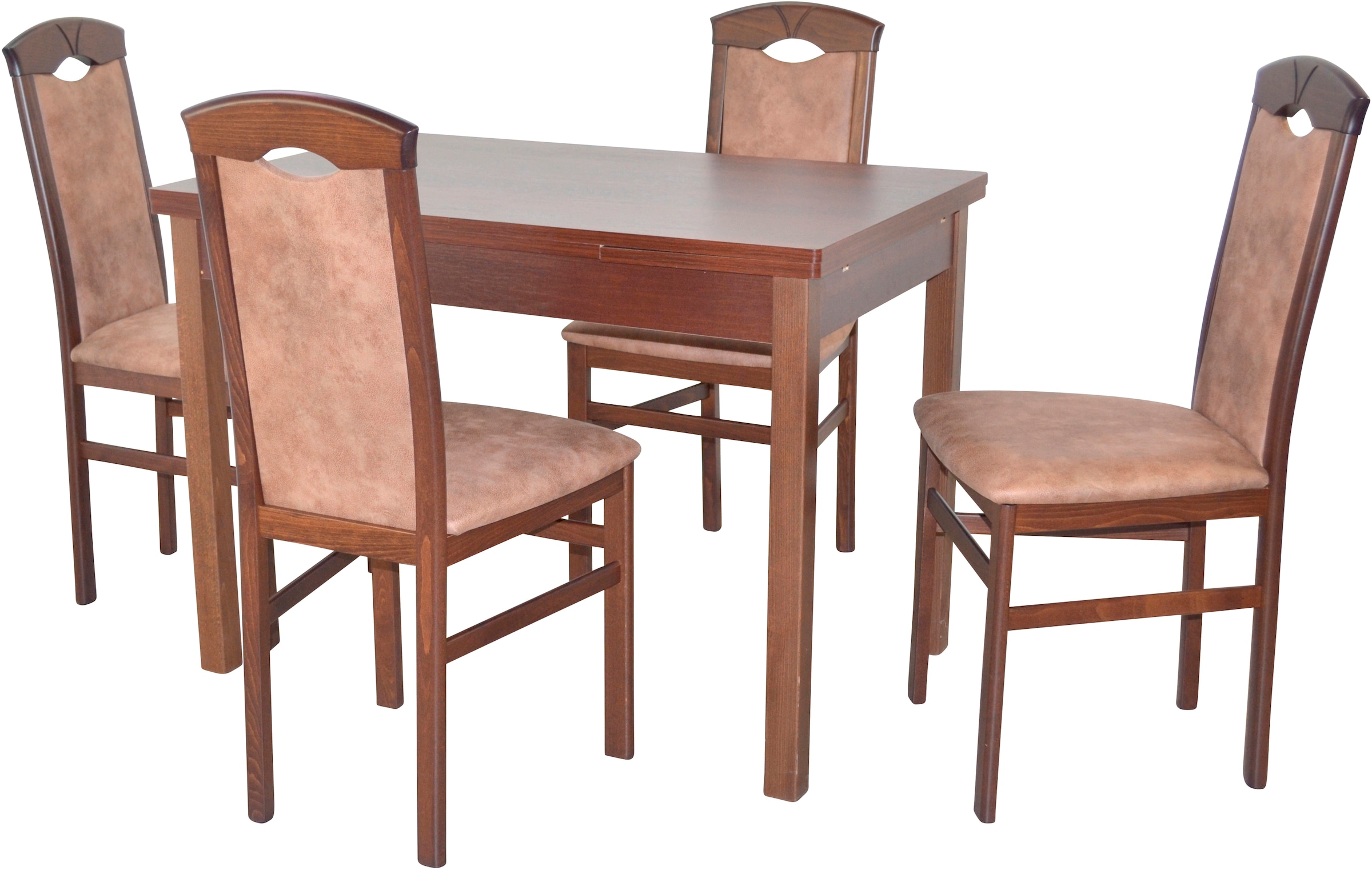 HOFMANN LIVING AND MORE Essgruppe »5tlg. Tischgruppe« Spar-Set, 5tlg. Tischgruppe, 5 Stk. tlg. Stühle montiert