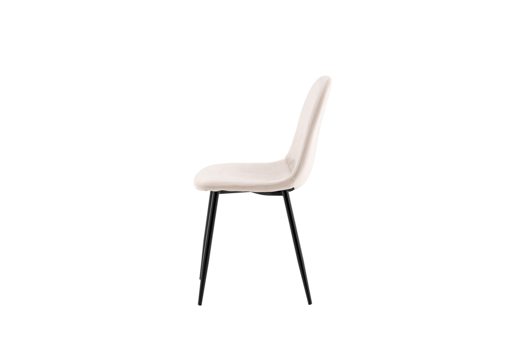 Venture Home Esszimmerstuhl »Polar, 2er-Set Esszimmerstühle in Beige-Samt, 150 kg belastbar« () 2 Stk.Polsterstuhl, Samt-Bezug, Metallbeine, abgerundet, modern