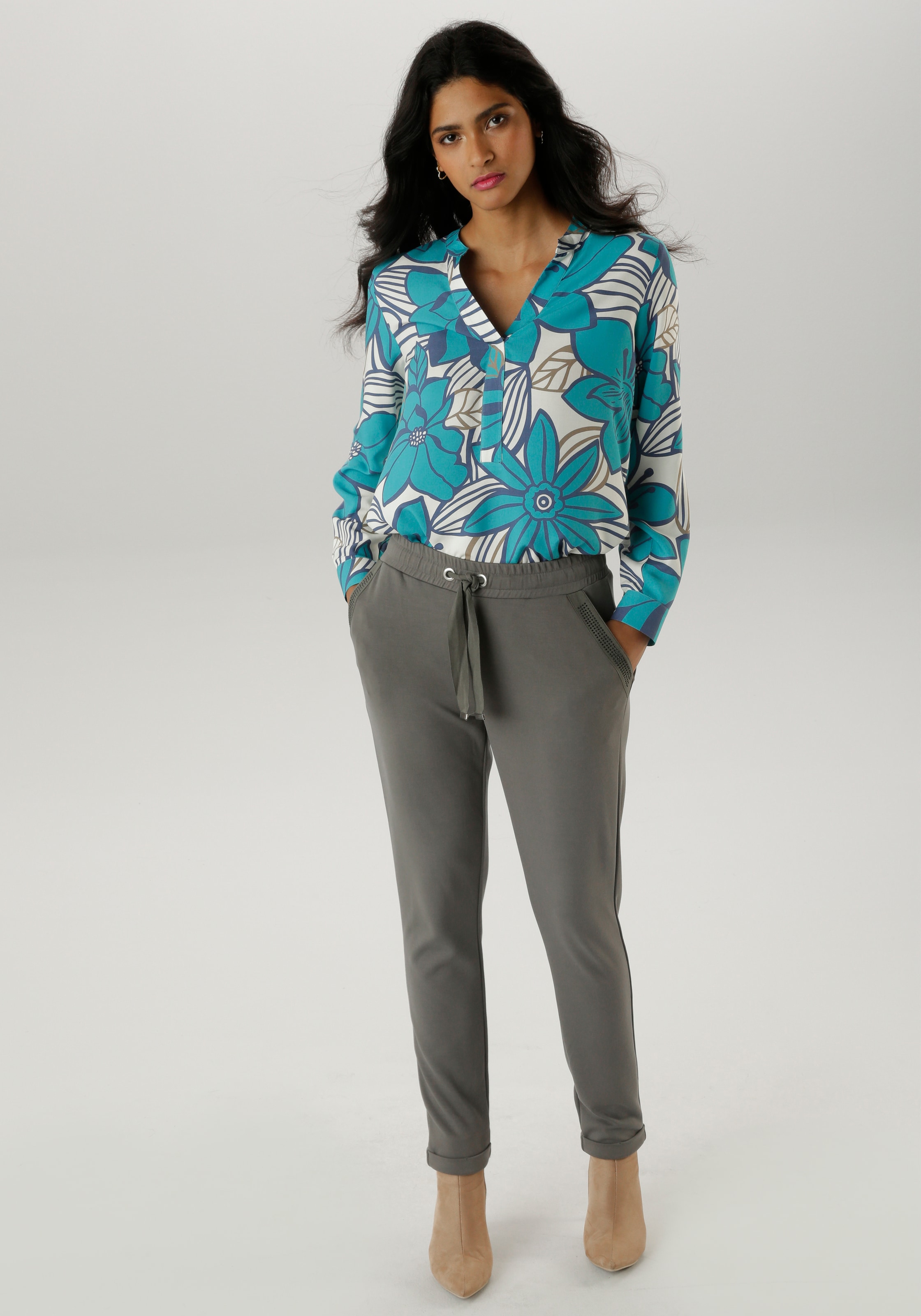 Aniston SELECTED Blouse à enfiler mit malerischen Blütendruck