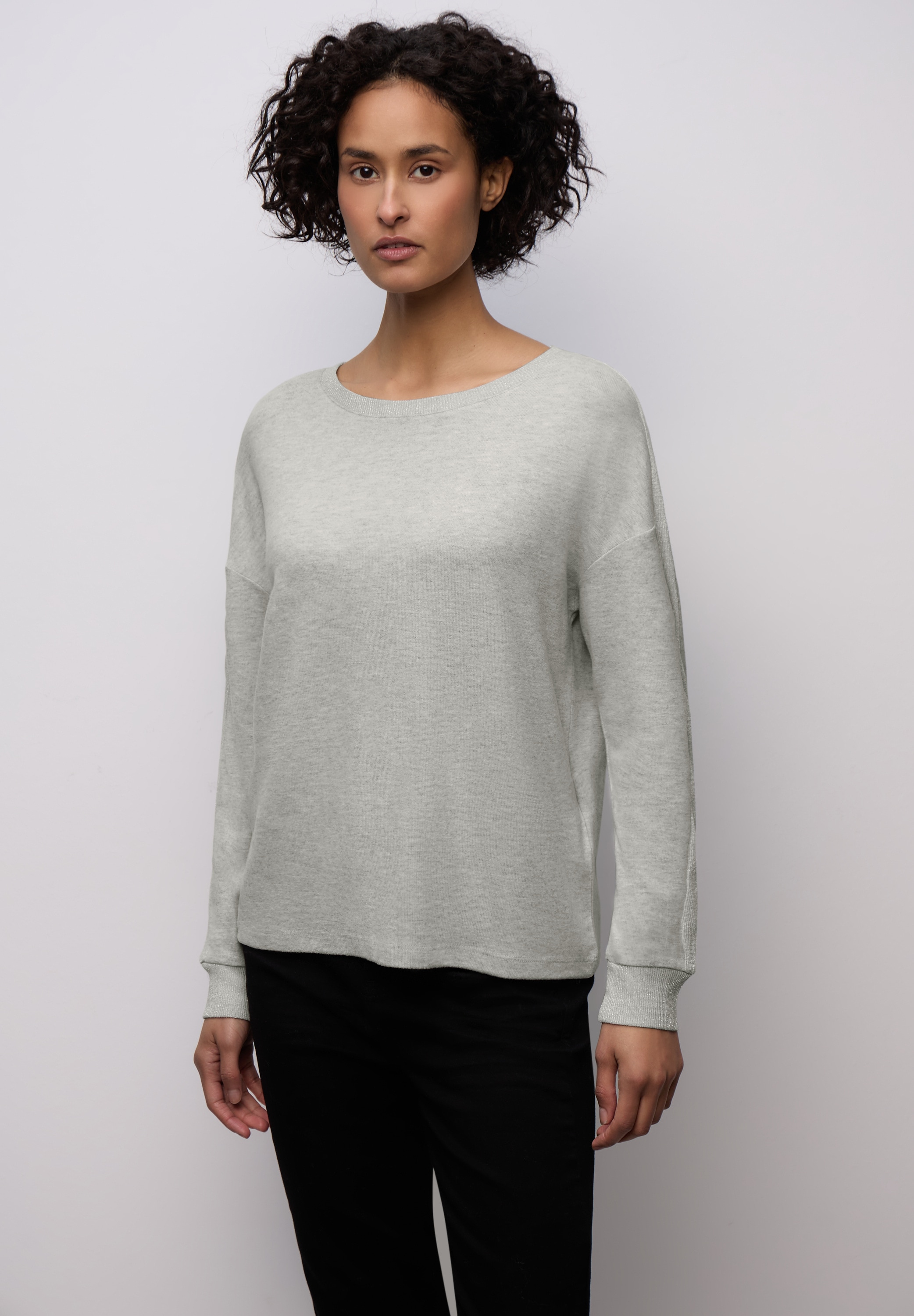 STREET ONE T-shirt à manches longues mit Glitzerdetails