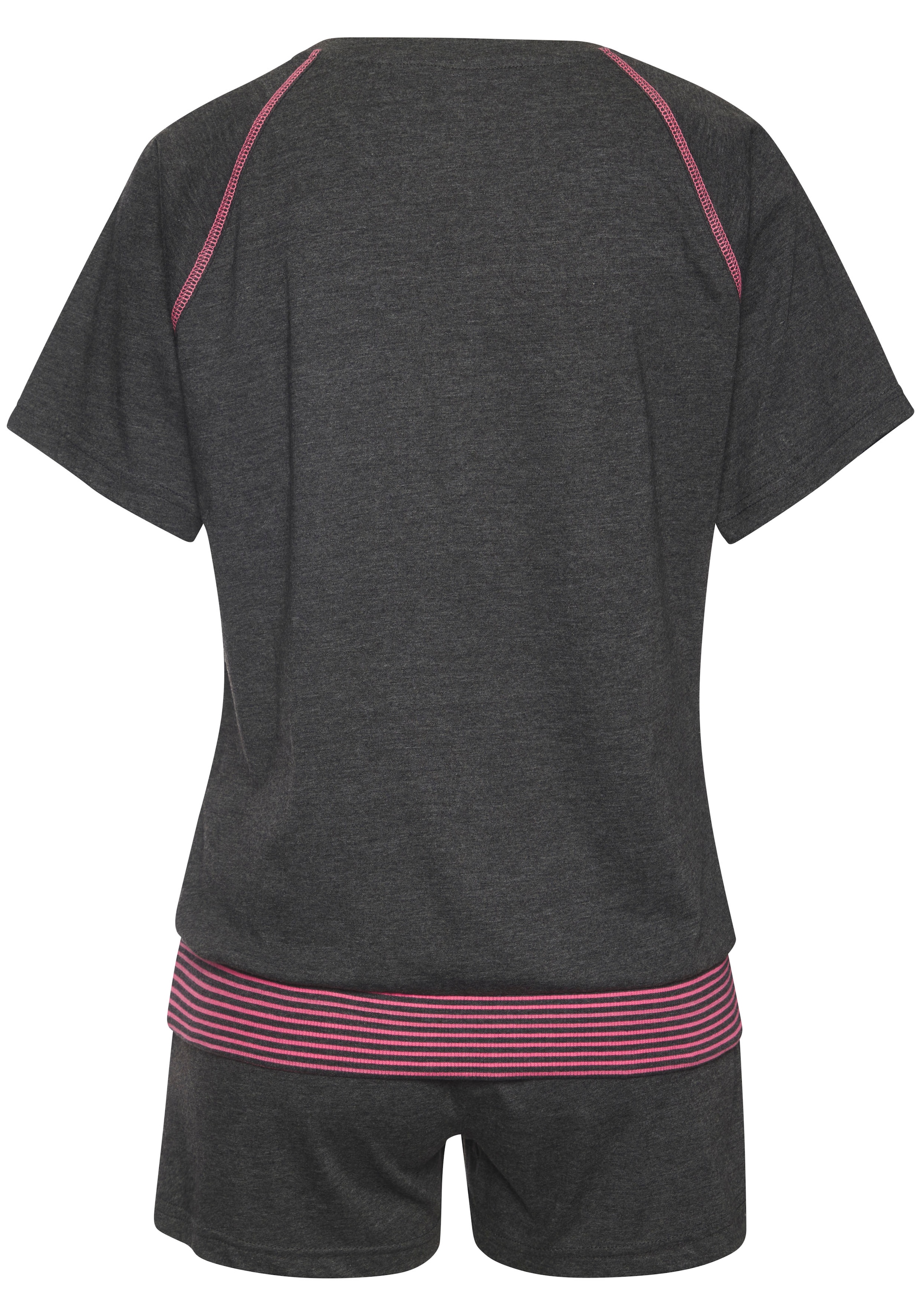 Vivance Dreams Shorty 2 tlg. mit dekorativen Flatlock-Nähten in Neonfarben