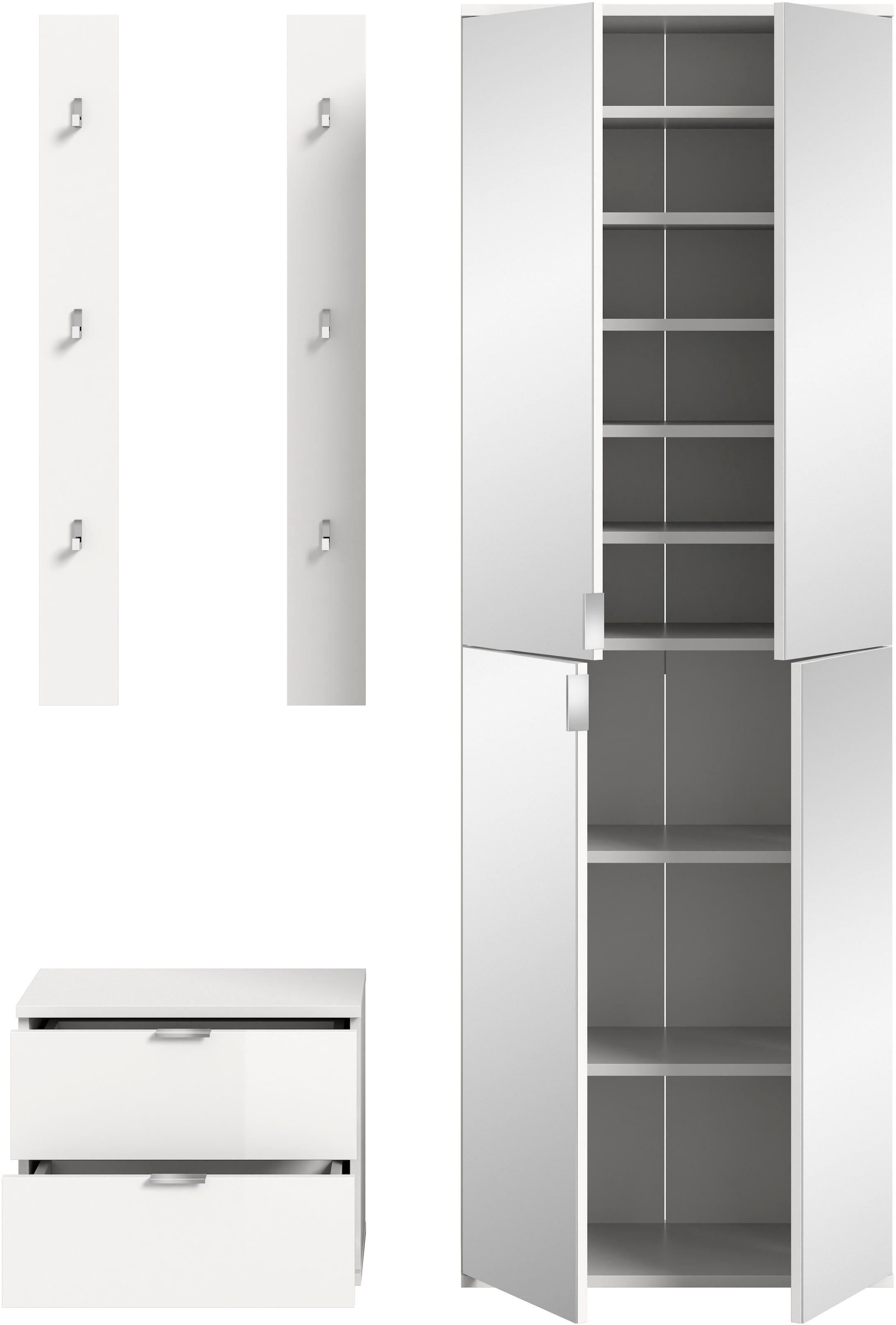 Home affaire Garderoben-Set »Trondheim, Garderobenset 3-tlg. Breite 128 cm,« 3 Stk. tlg.