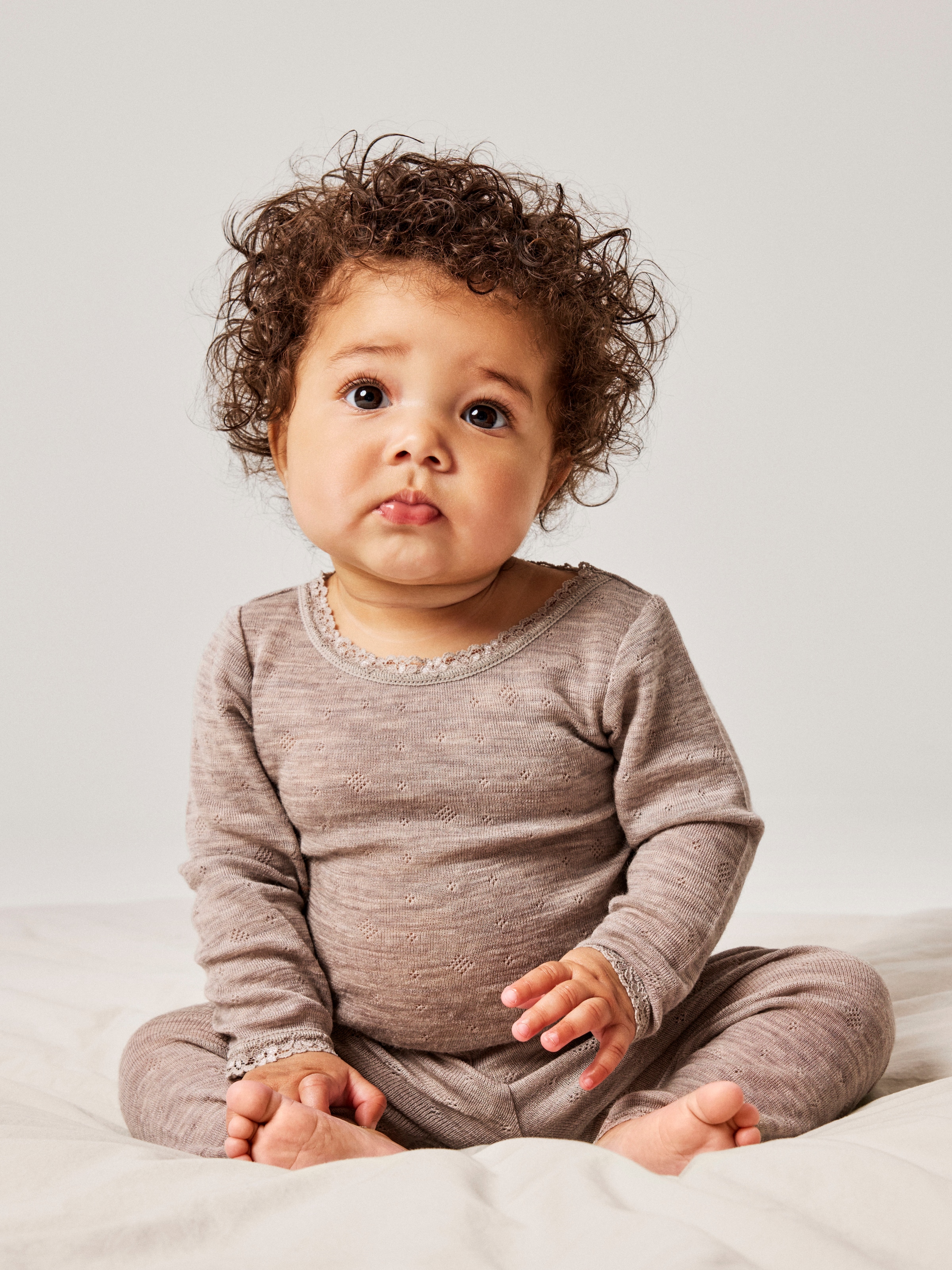 Name It Leggings »NBFWANG WOOL NEEDLE LEGGING SOLID NOOS«  laine, coupe slim
