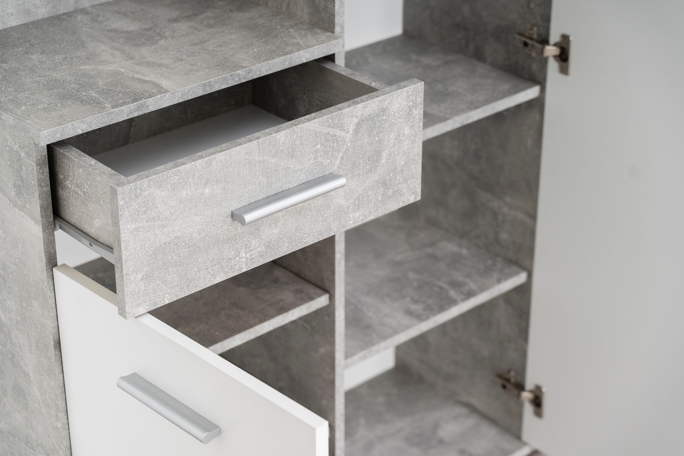 INOSIGN Vestiaire compact »Martin Flurgarderobe, Dielenschrank, Flurmöbel, Breite 134 cm« Schuhschrank, mit Spiegel, in modernen Farben, mit 10 Haken