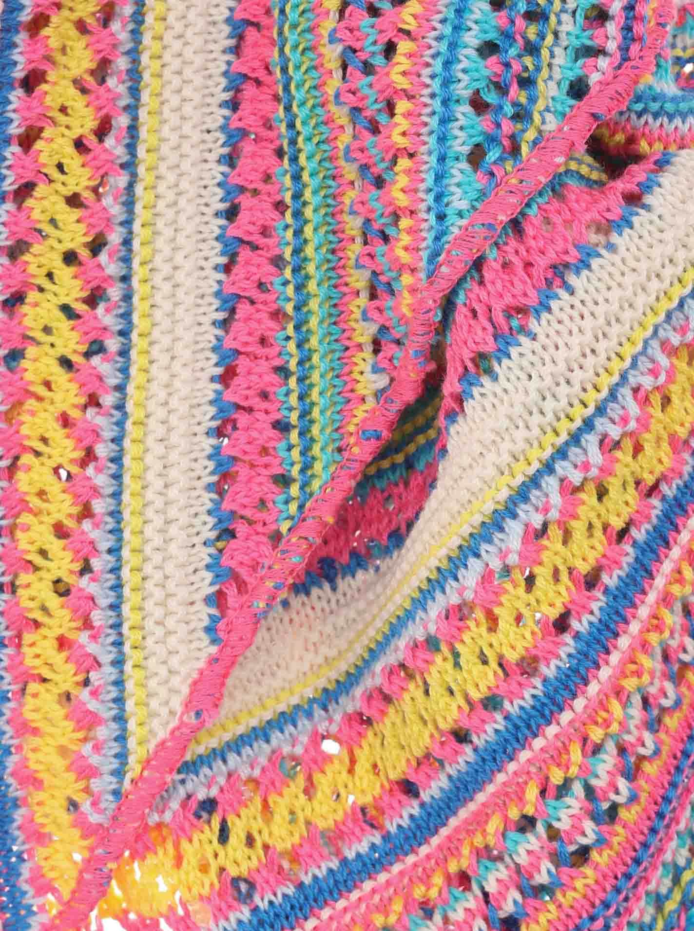 Zwillingsherz Dreieckstuch »"Hippie"« buntes Muster, Strick, wärmend