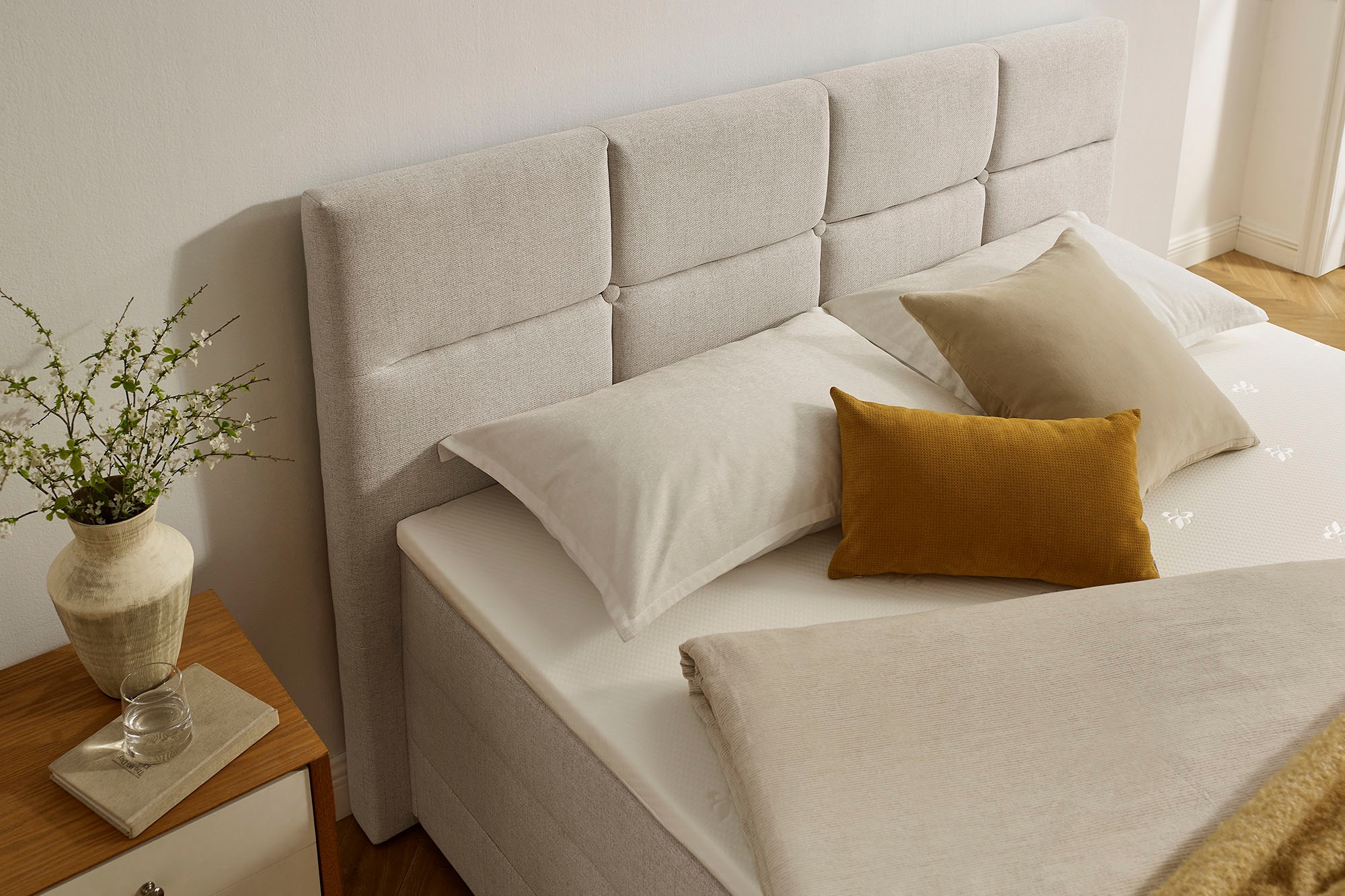 GOODproduct Boxbett »Fillmore inkl. Bettkasten, Liegefläche 180x200 cm, in Boxspring-Optik« inkl. Topper, erhältlich in verschiedenen Farben