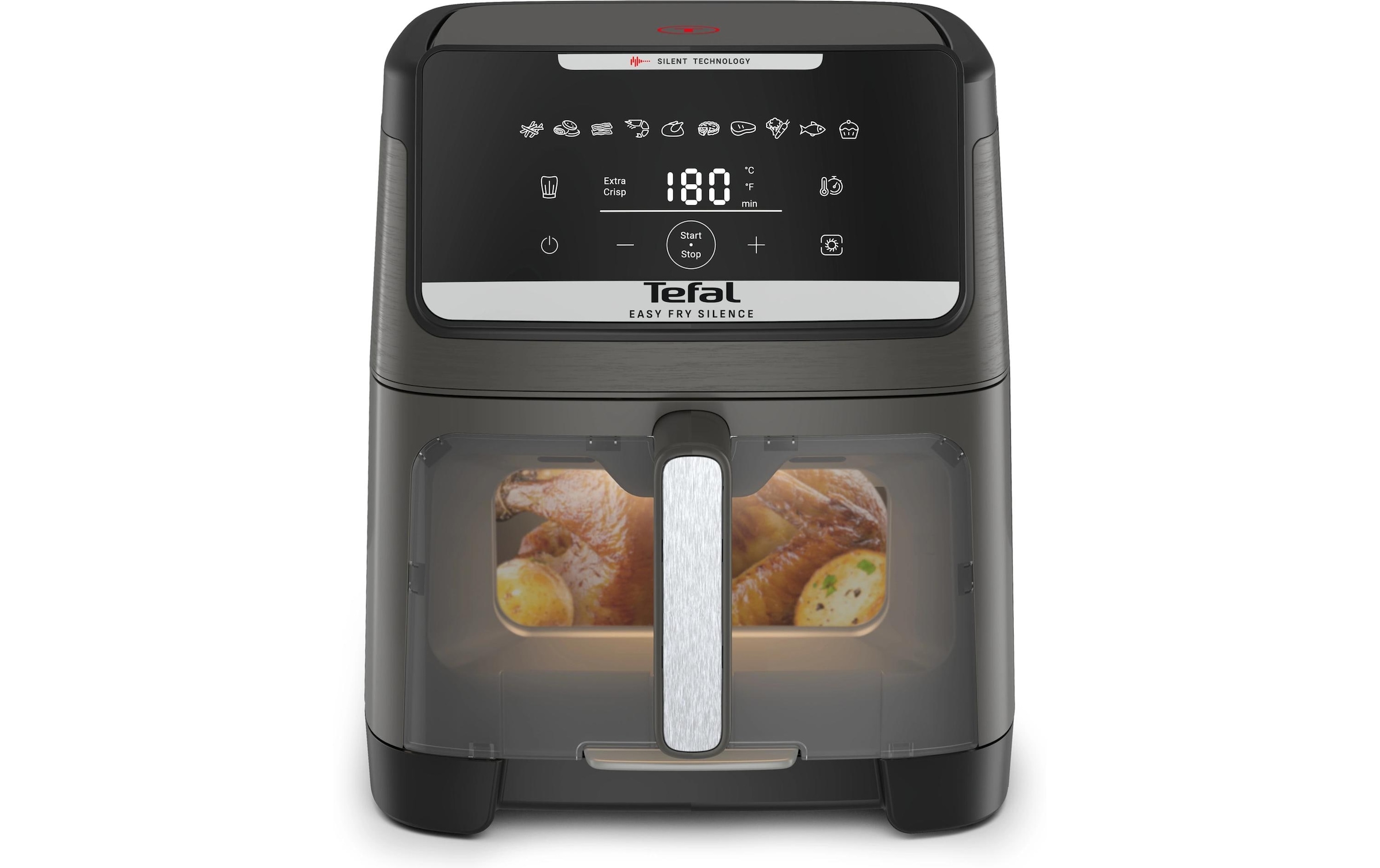 Tefal Heissluftfritteuse »Easy Fry Silence XXL« 1800 W 10 Programme, Sichtfenster, Rezepte in der My Tefal App, EY846H