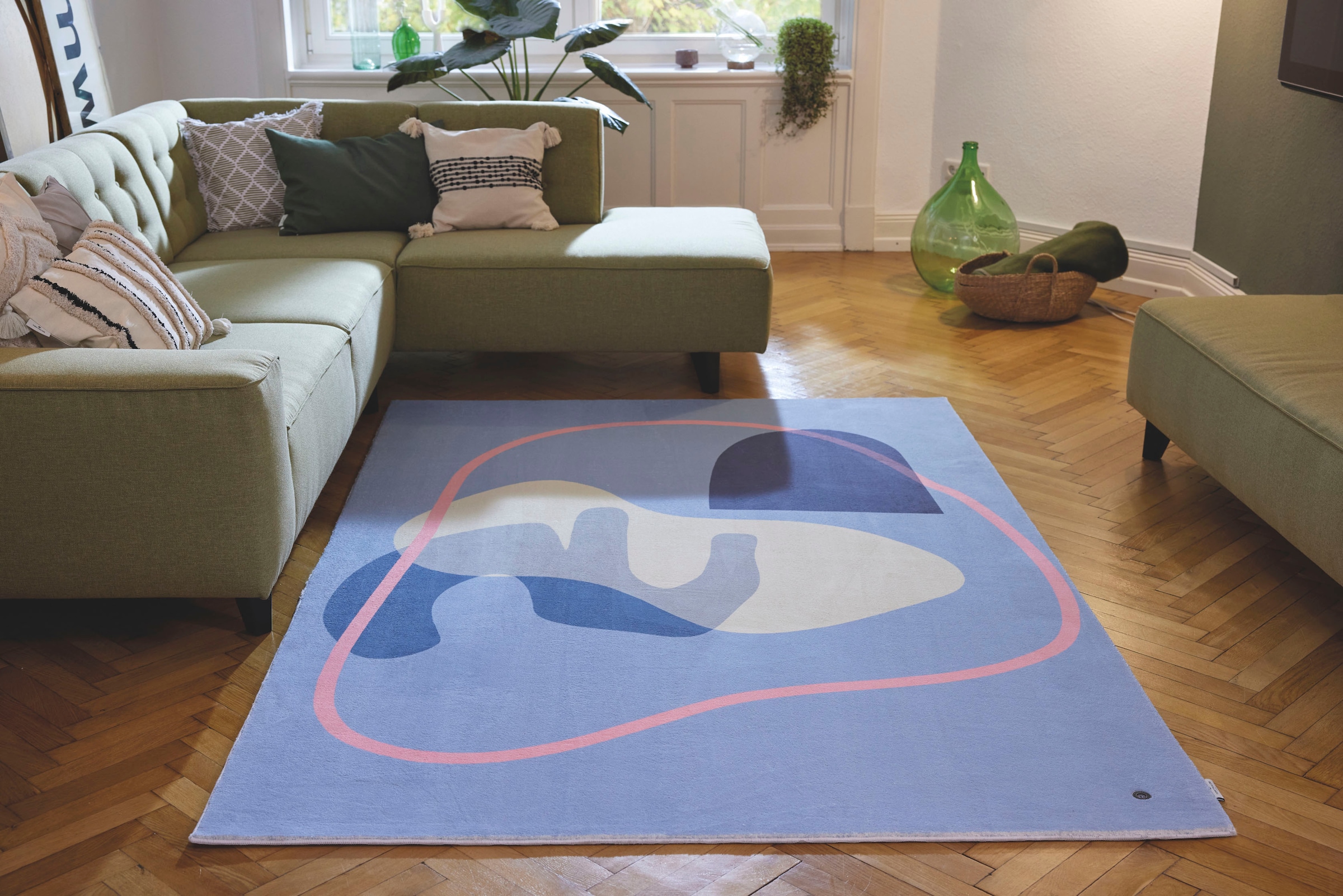 TOM TAILOR HOME Teppich »Shapes - FIVE« rechteckig 5 mm Höhe Kurzflor, bedruckt, modernes Design