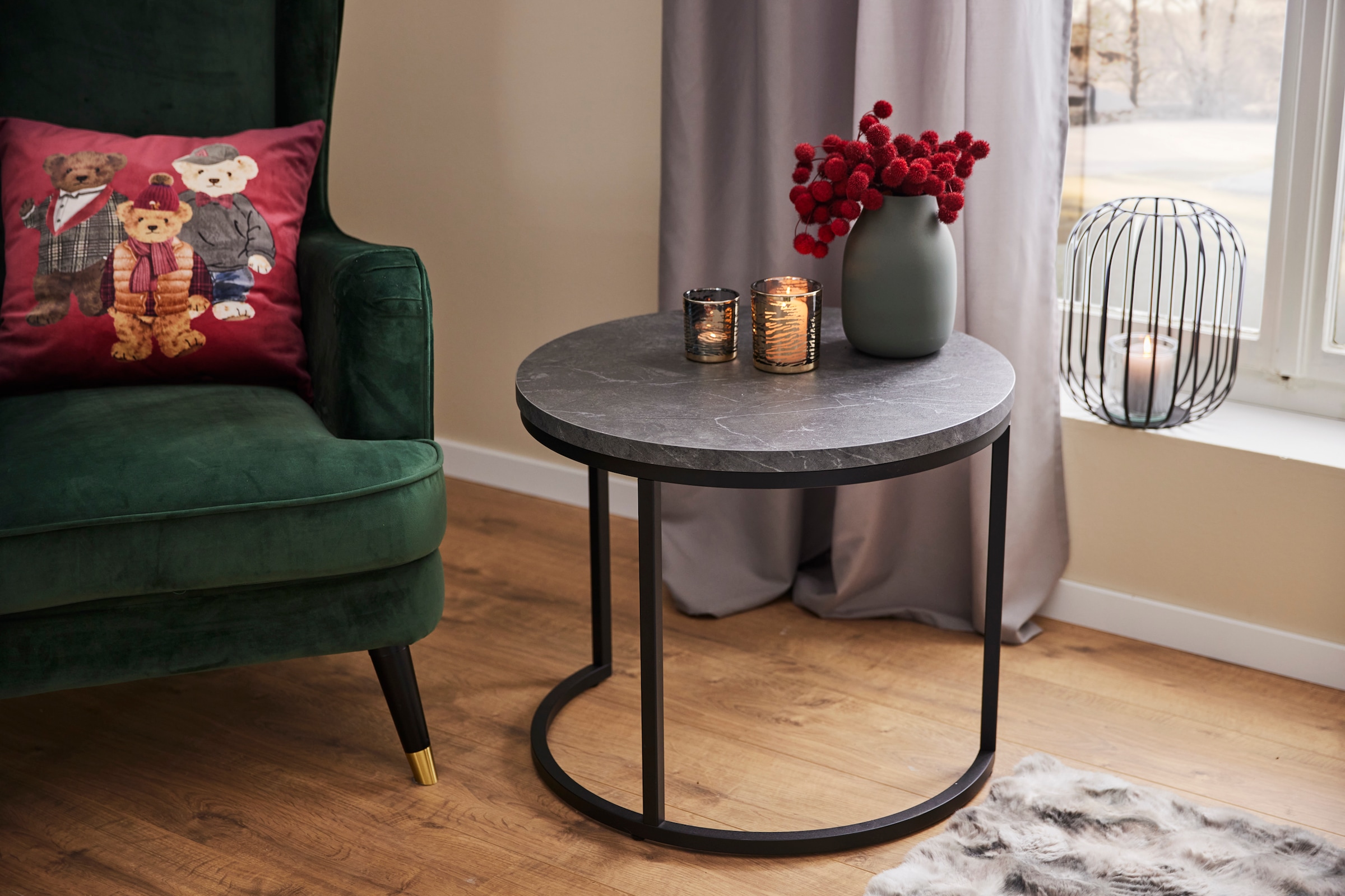 Mäusbacher Table basse »Couchtisch rund« Table basse ronde diamètre 60 cm, structure métal