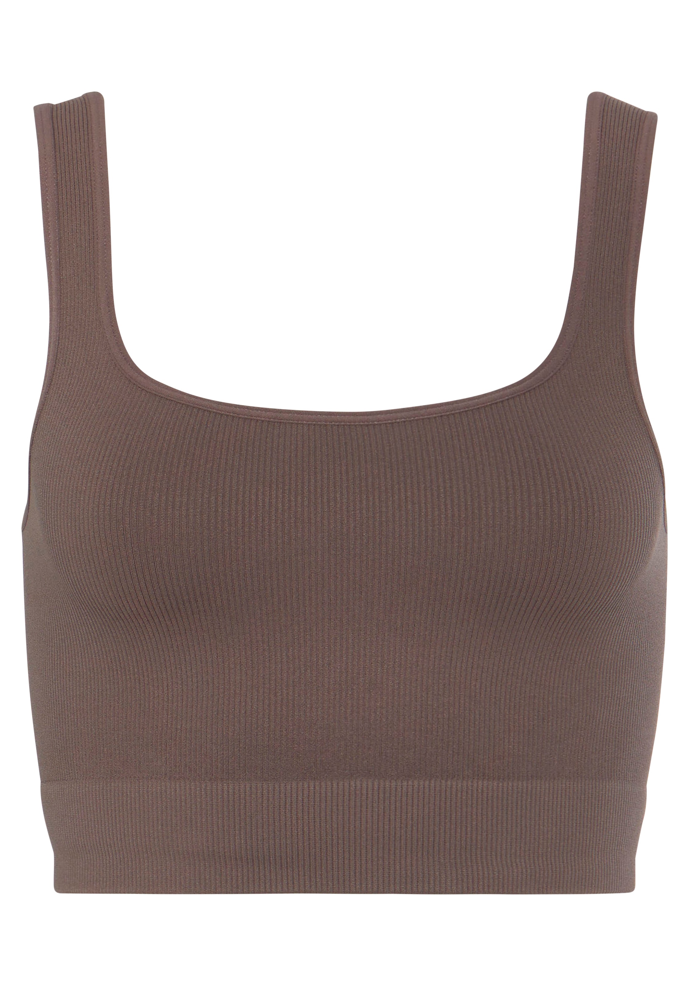 LASCANA Crop-Top top sans coutures avec structure côtelée