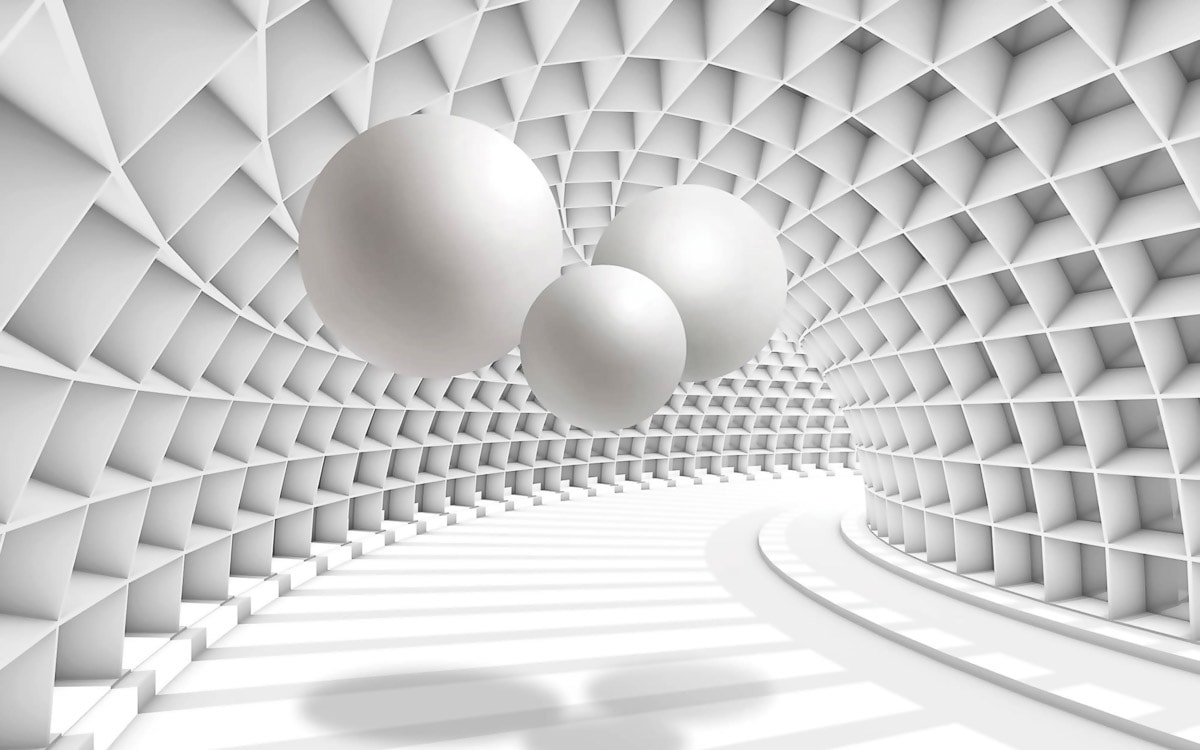 Papermoon Fototapete »Abstrakt 3D Effekt«