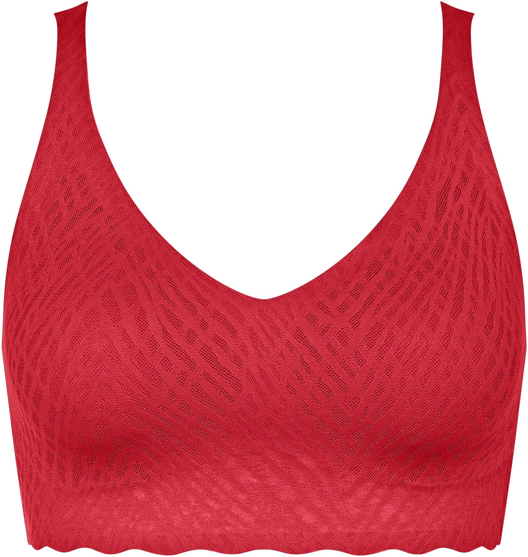 sloggi Brassière »ZERO Feel Bliss« nahtlos mit Spitzenoptik, V-Ausschnitt, herausnehmbare Pads