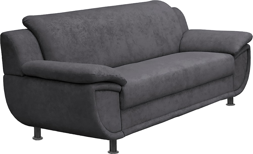 TRENDMANUFAKTUR 2-places »Rondo, Breite 178 cm, breite Armlehnen, Füsse schwarz« canapé disponible avec ressorts ensachés et en différentes housses