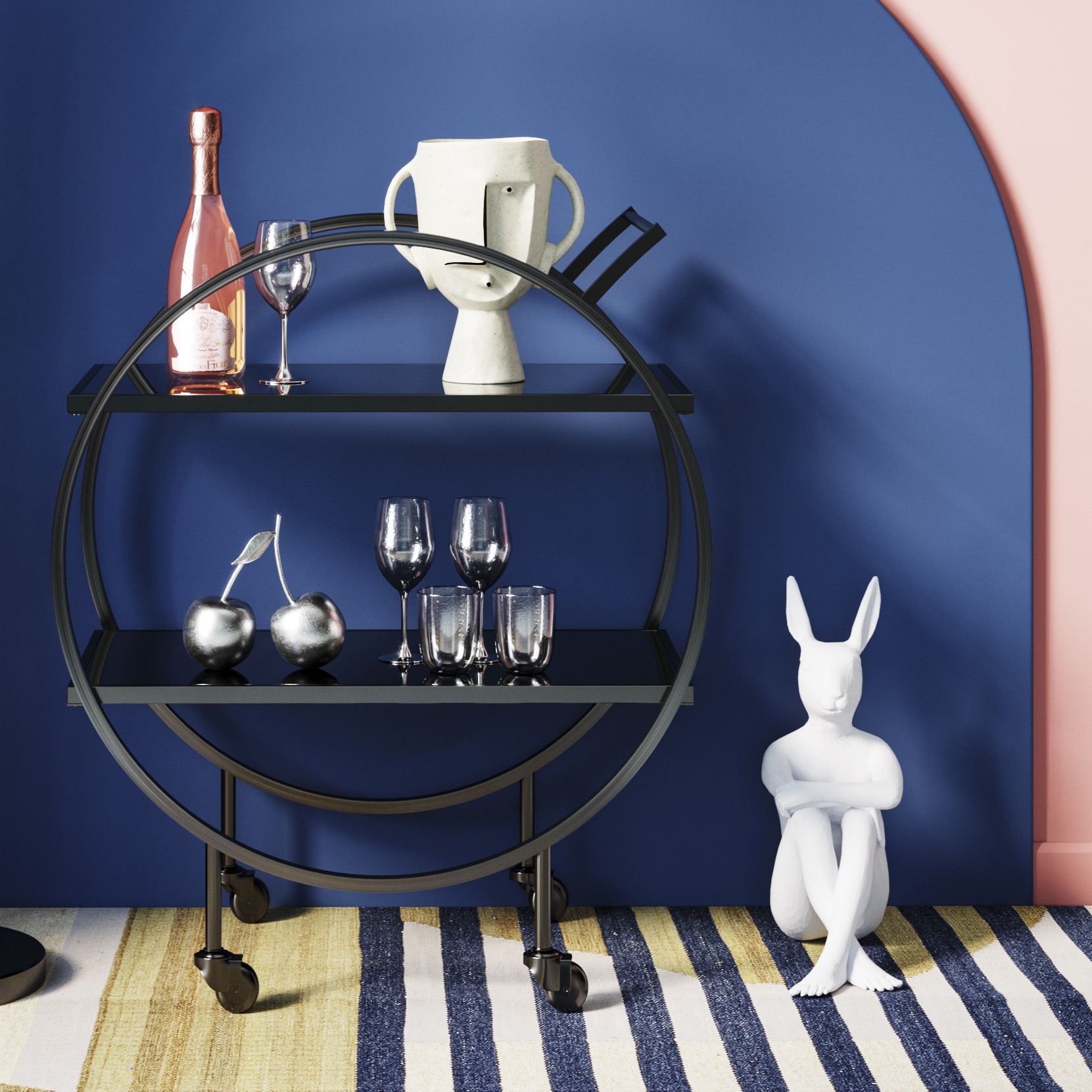 Kare Design Dekofigur »Deko Figur Gangster Rabbit Schwarz«