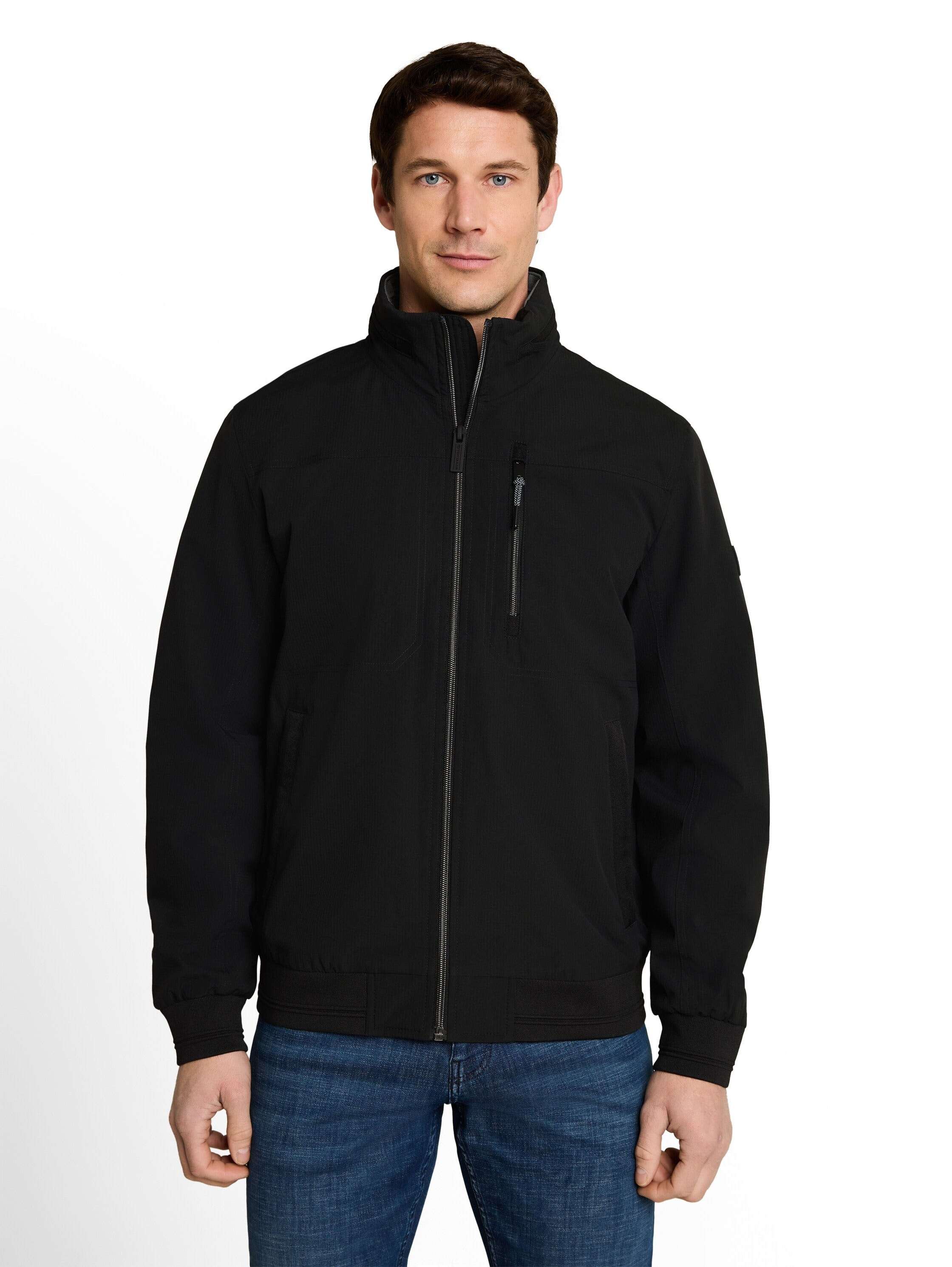 TOM TAILOR Blouson ohne Kapuze Sweatjacke mit Reissverschluss