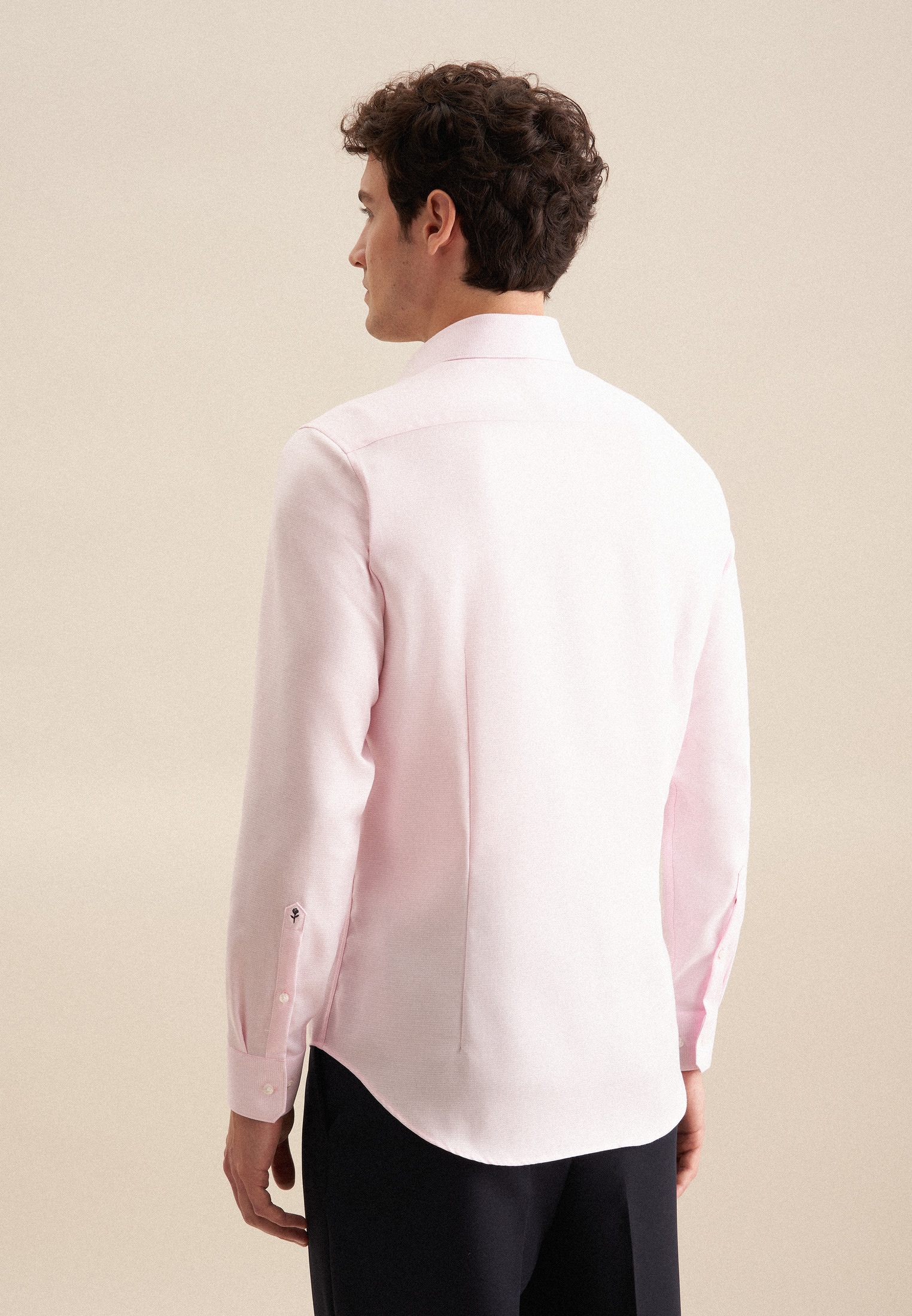 seidensticker Chemise d'affaires »Schwarze Rose« Slim 1/1 Kentkragen Struktur