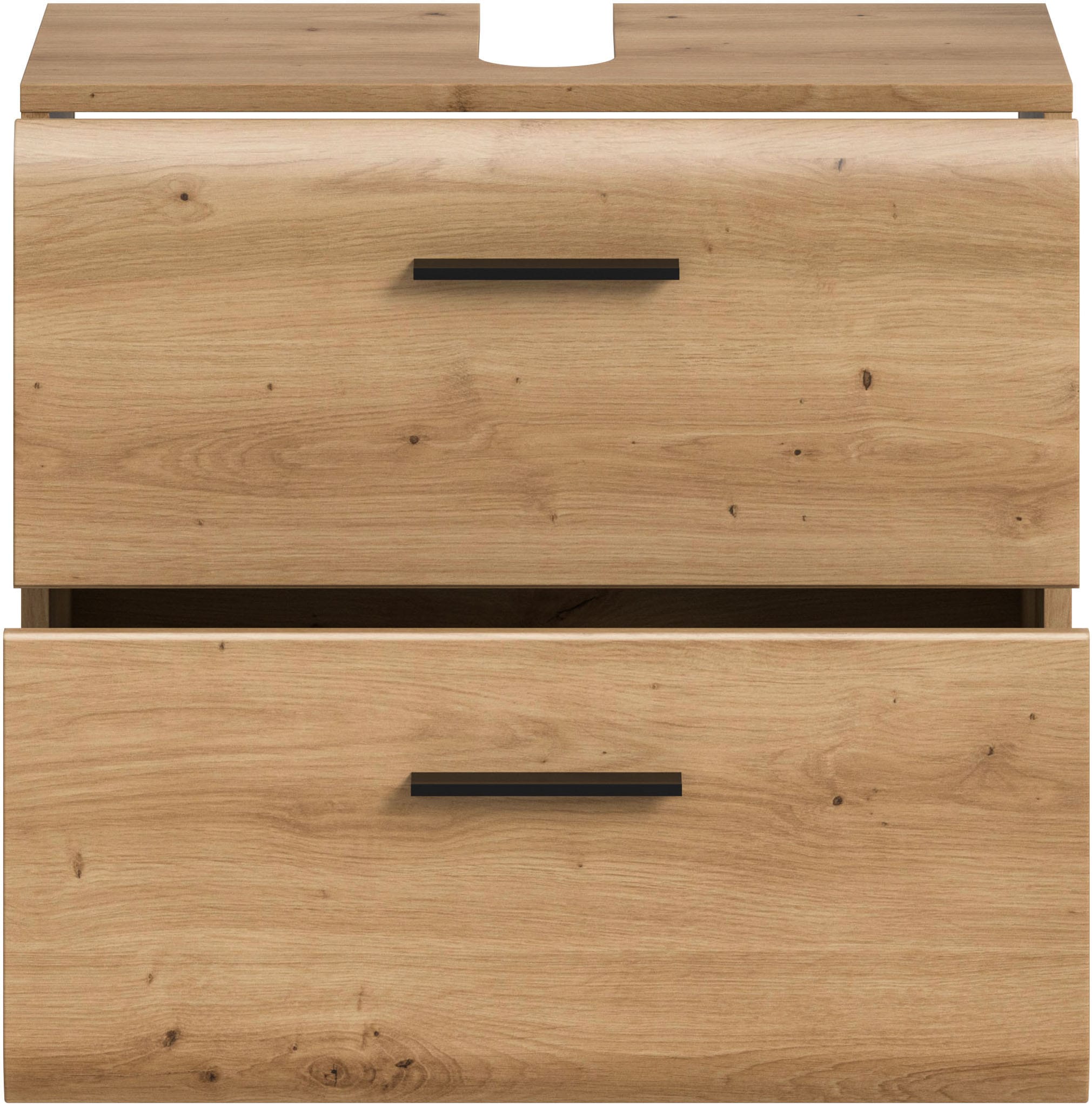 INOSIGN Armoire sous lavabo »FLORENZ, TOPSELLER!, Breite 60 cm, 2 Schubkästen,ink. Siphonausschnitt« TOPSELLER!, 1 cuis tlg. hochwertige MDF Front, Griff schwarz, Badschrank, Bad