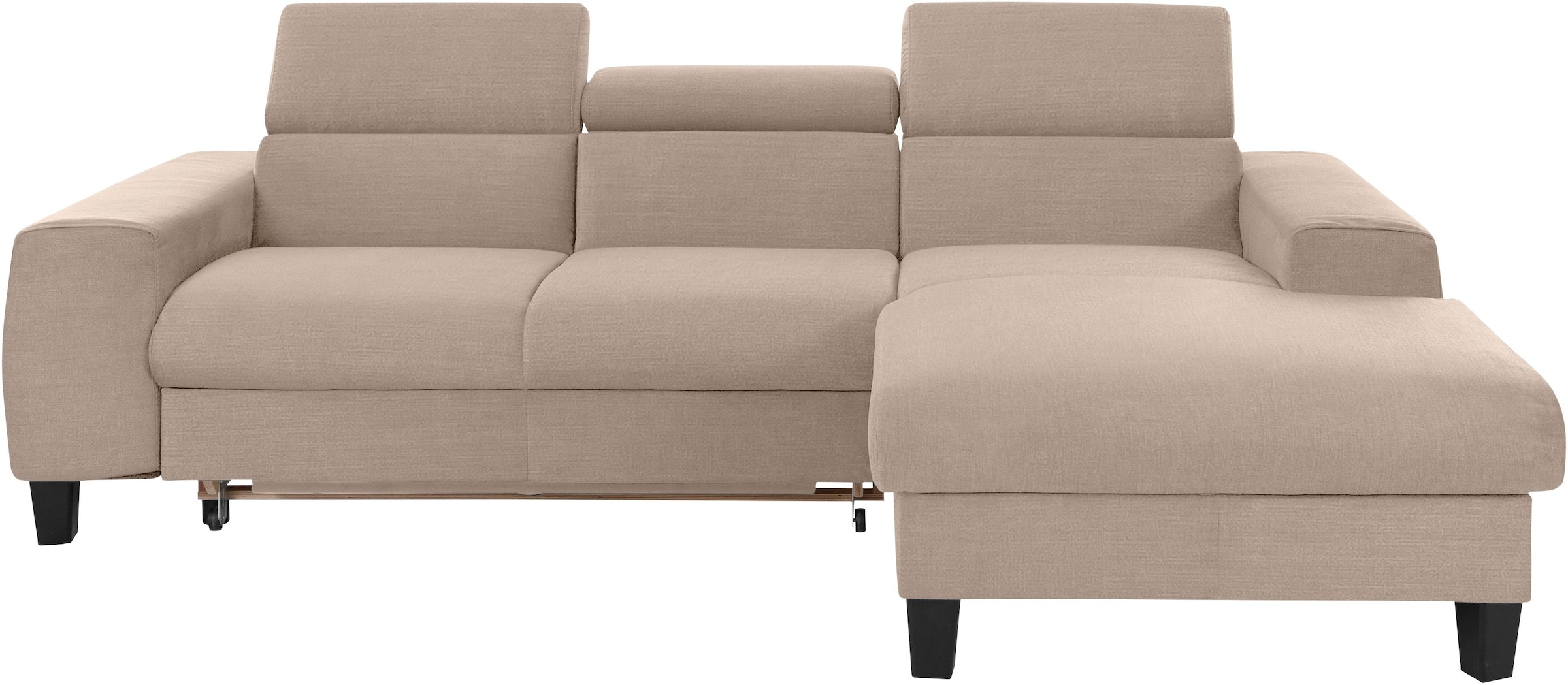 COTTA Ensemble rembourré »Morven L-Form« Set,  Set bestehend aus: Ecksofa mit Kopfteilverstellung & Hocker