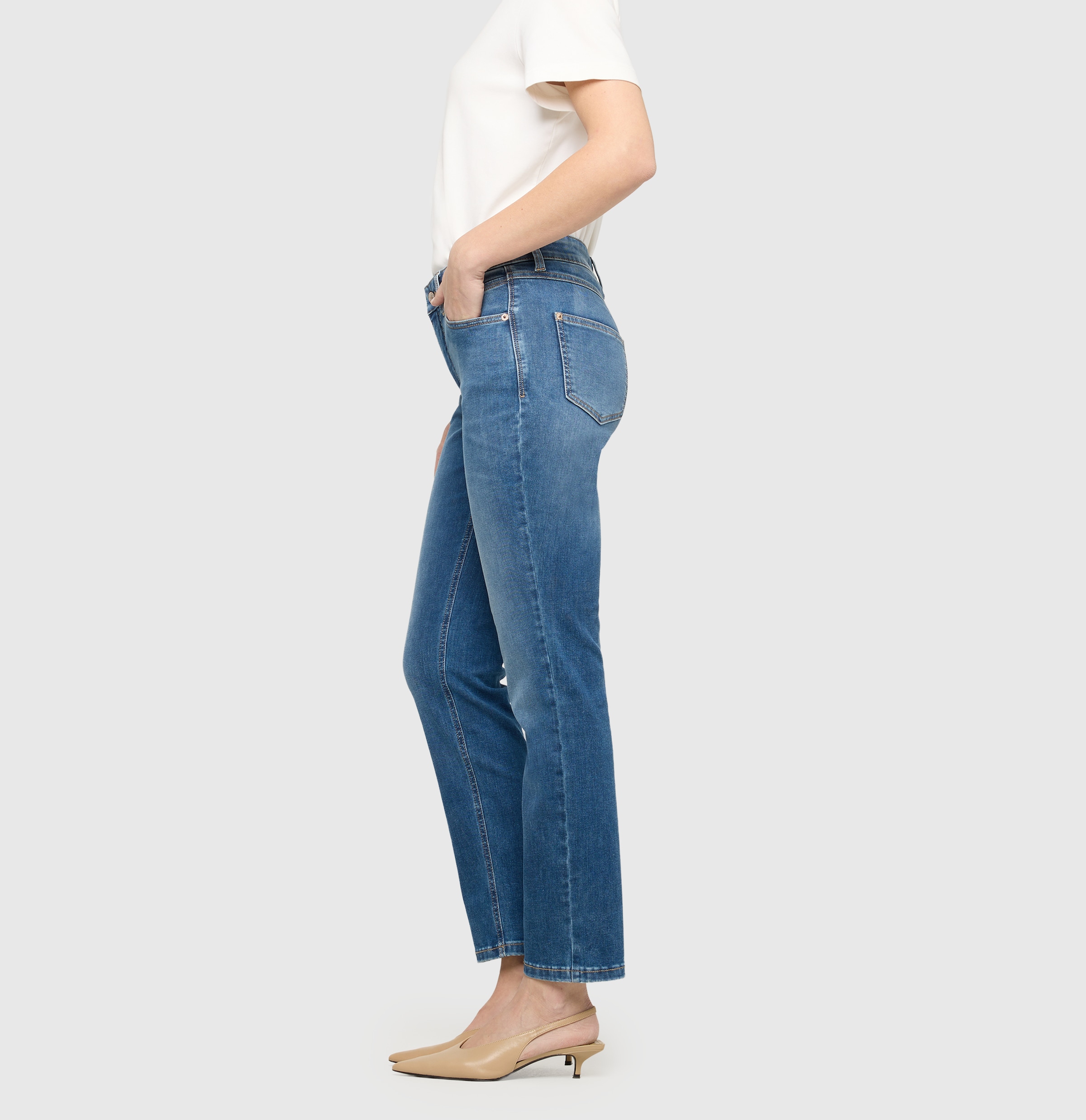 MAC Jeans droit »MACMELANIE« Denim sculptant de qualité avec un excellent comportement au rebond