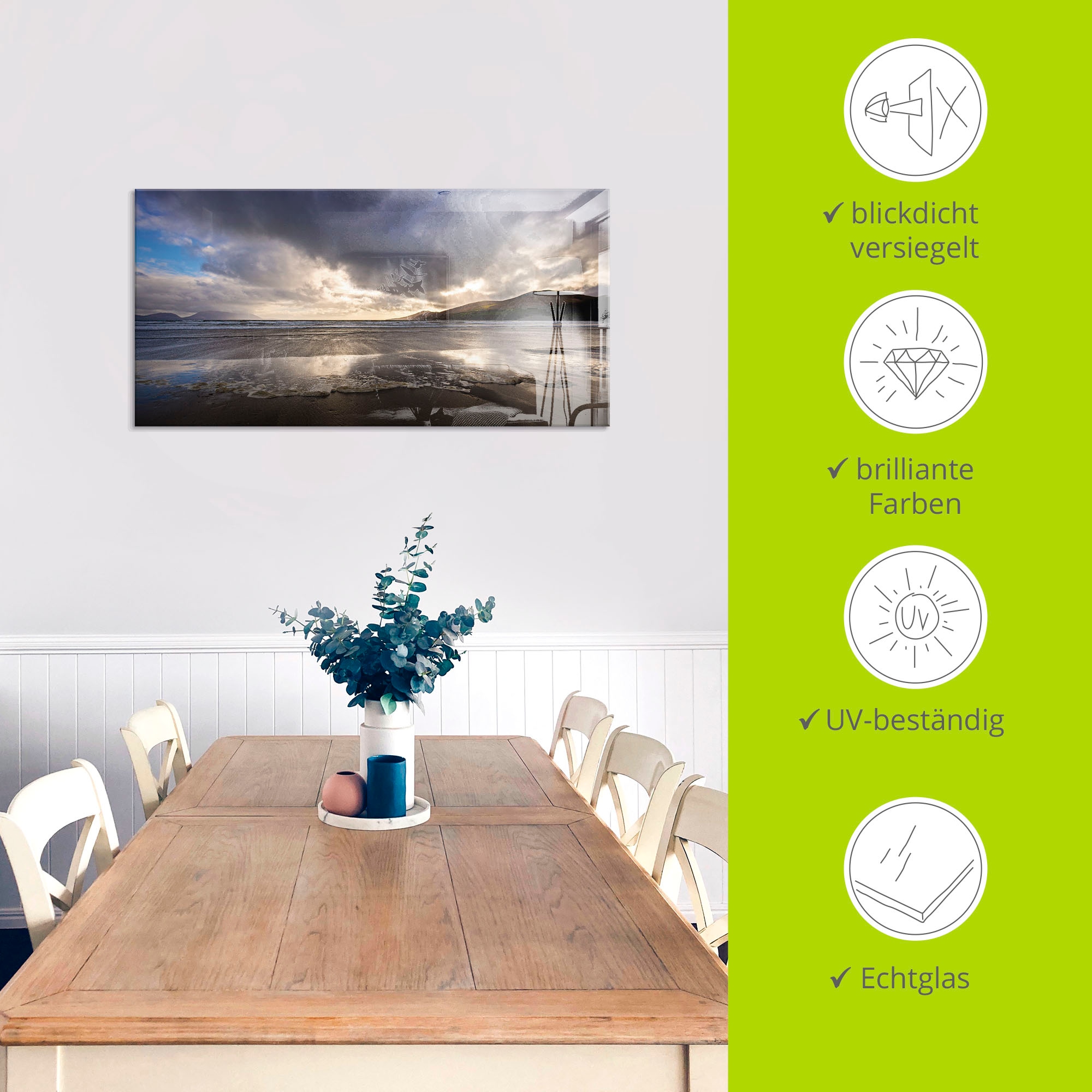 Artland Glasbild »Strandliebe II« Strand 1 Stk. tlg. in verschiedenen Grössen