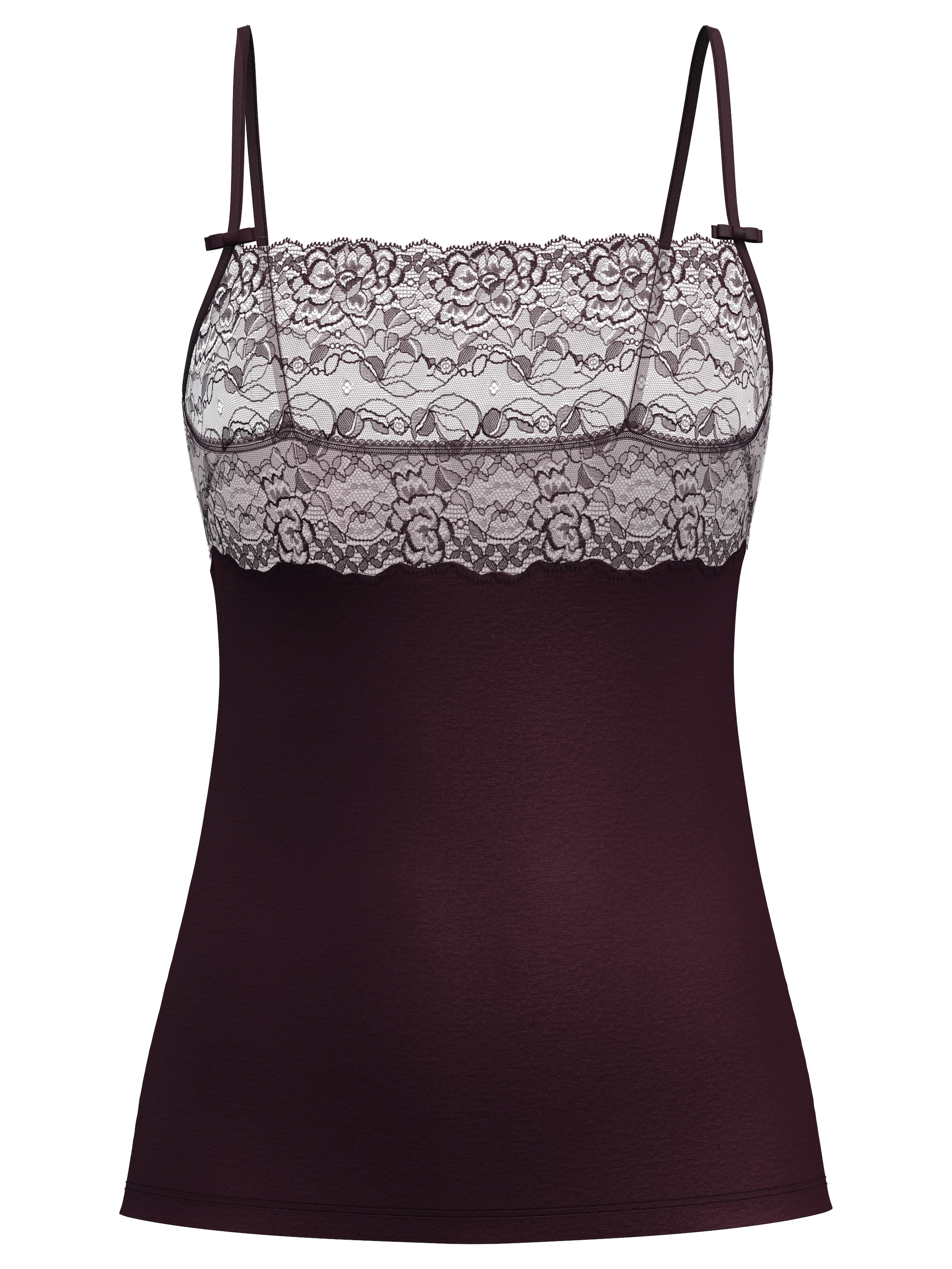 CALIDA Top à bretelles spaghetti »Sensual Secrets« semitransparente Spitze, Viskose-Mix, Single Jersey, elastisch, weich