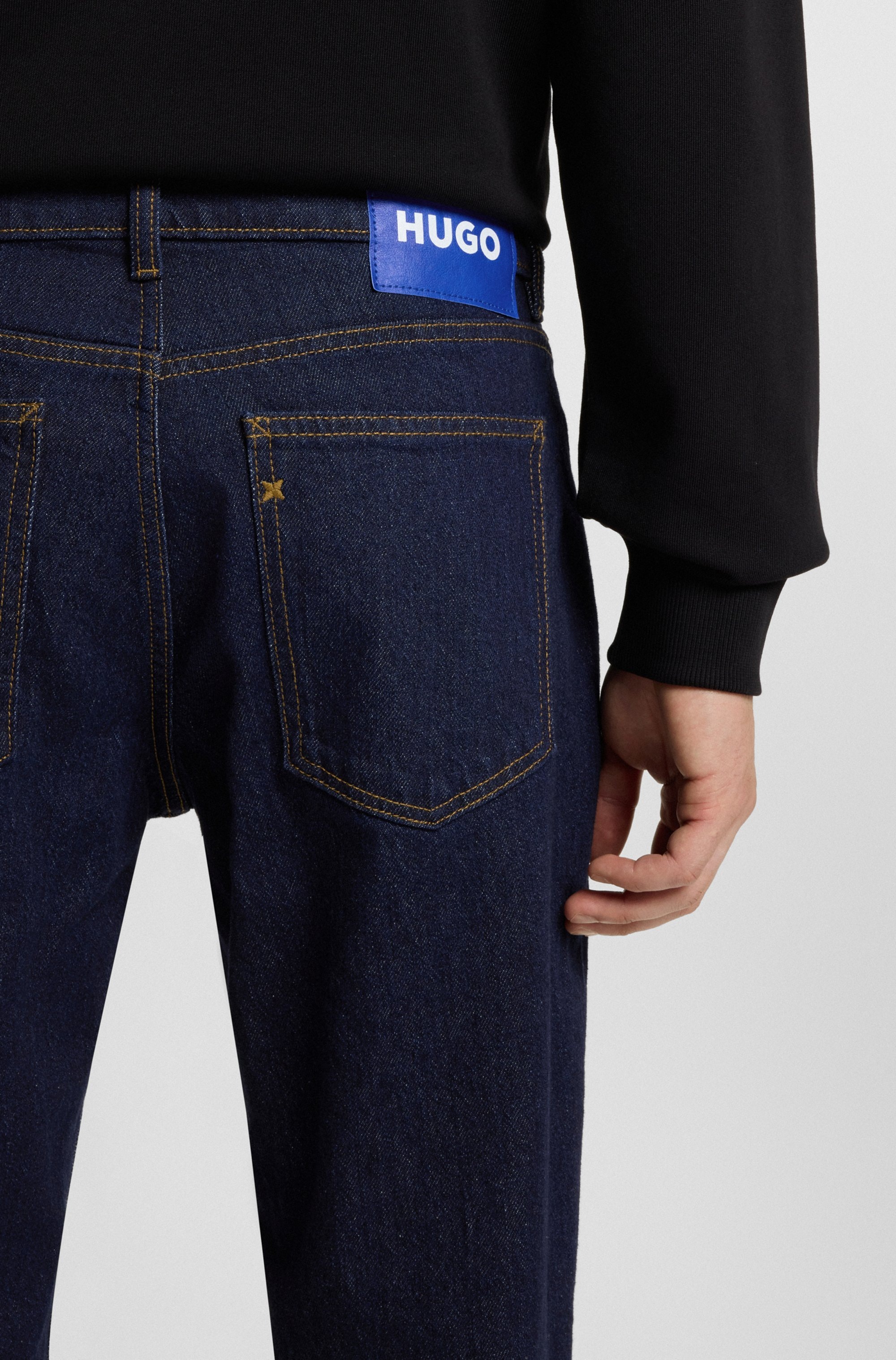 HUGO Blue Jeans taille basse »Brody« mit Stone-washed-Finish