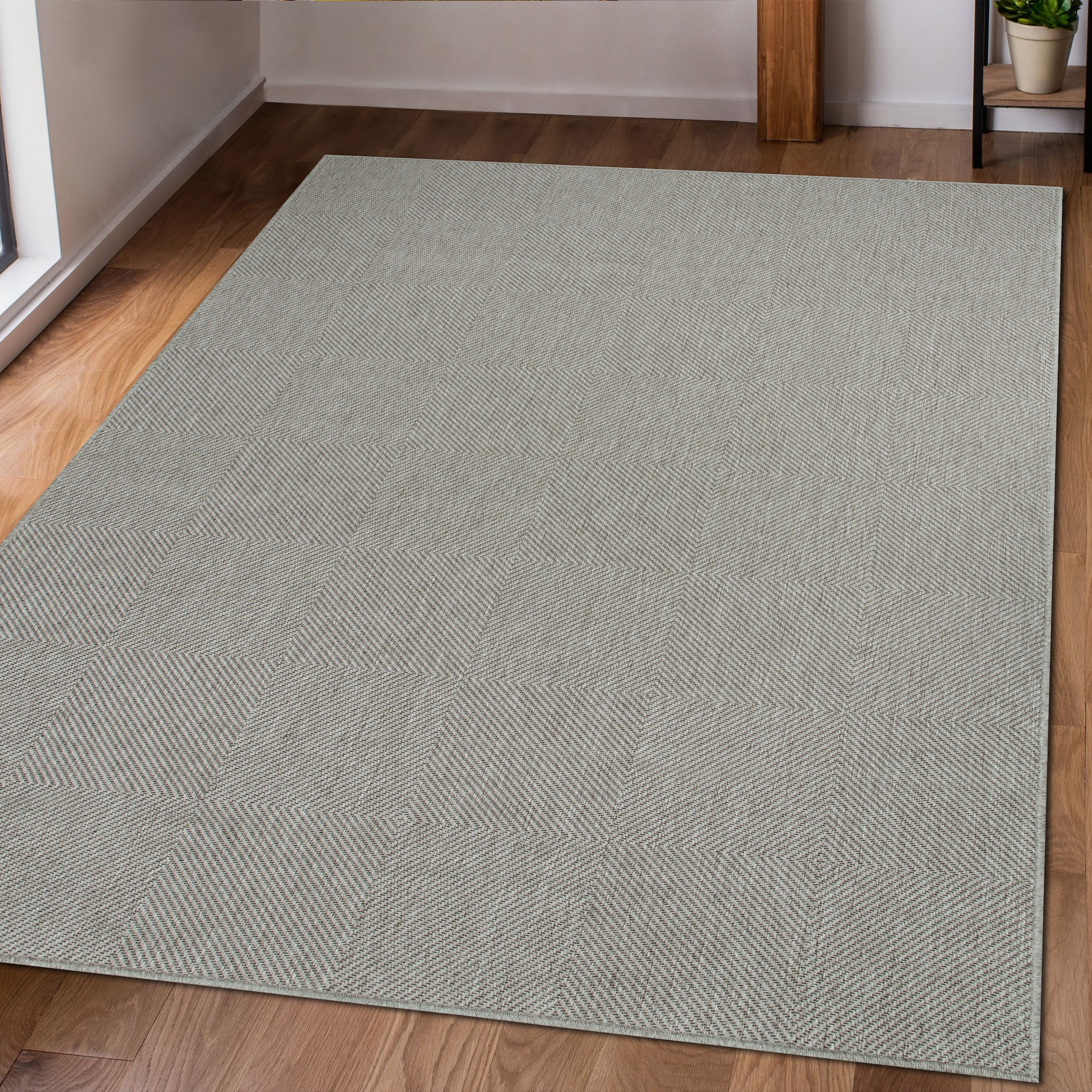 GOODproduct Tapis »Anna, auch als Läufer erhältlich« Rectangulaire 3 mm Höhe adapté intérieur et extérieur, aspect sisal, résistant aux intempéries et aux UV