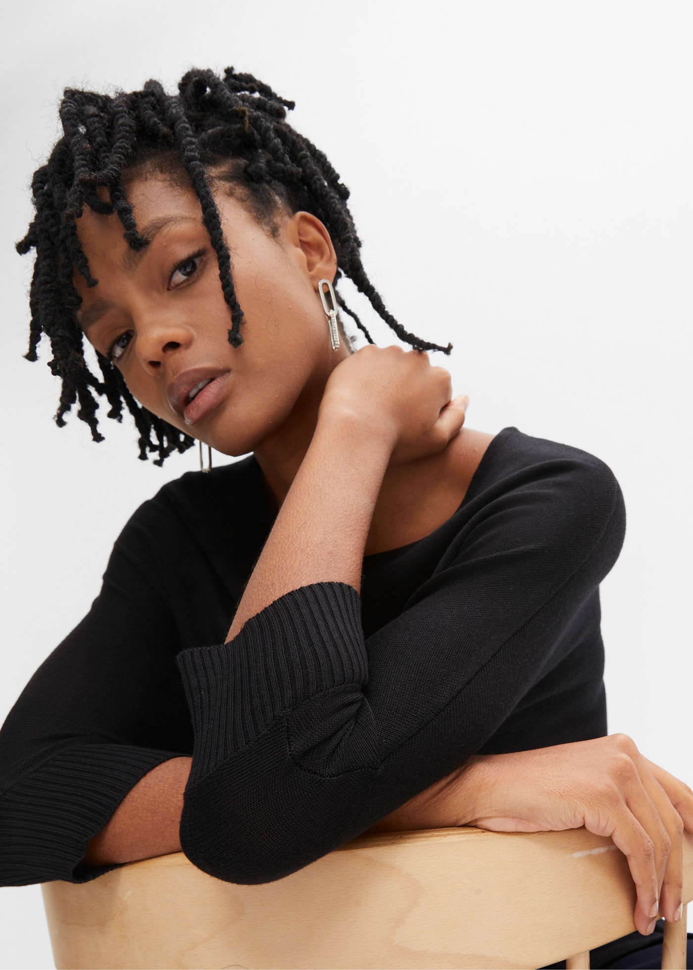 bonprix Strickpullover »Feinstrickpullover mit 3/4 Arm« Feinstrickpullover mit 3/4 Arm