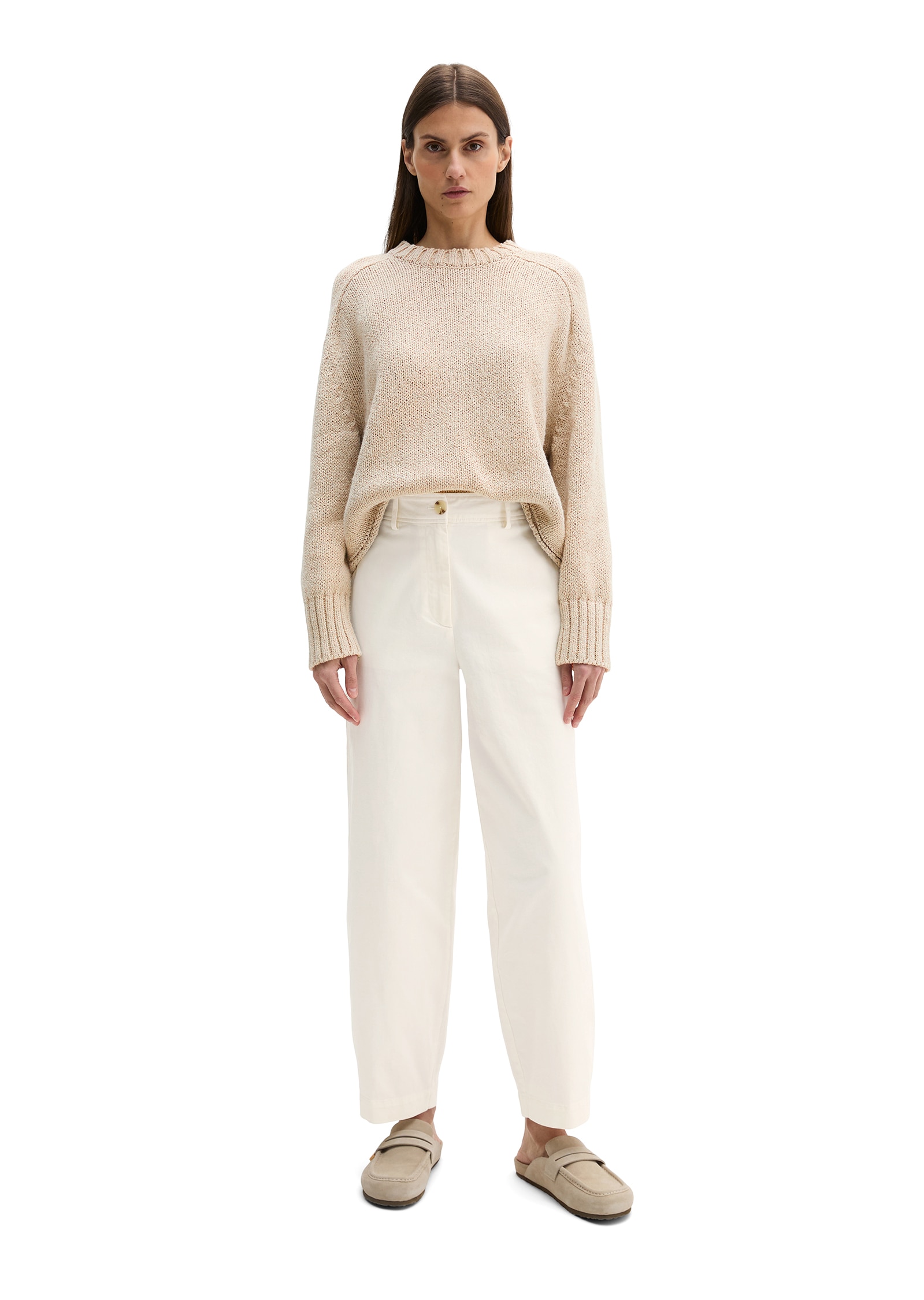 Marc O'Polo Pantalon 7/8 »MINU Barrel«  Modèle Minu barrel en twill de coton bio, coupe Barrel Fit