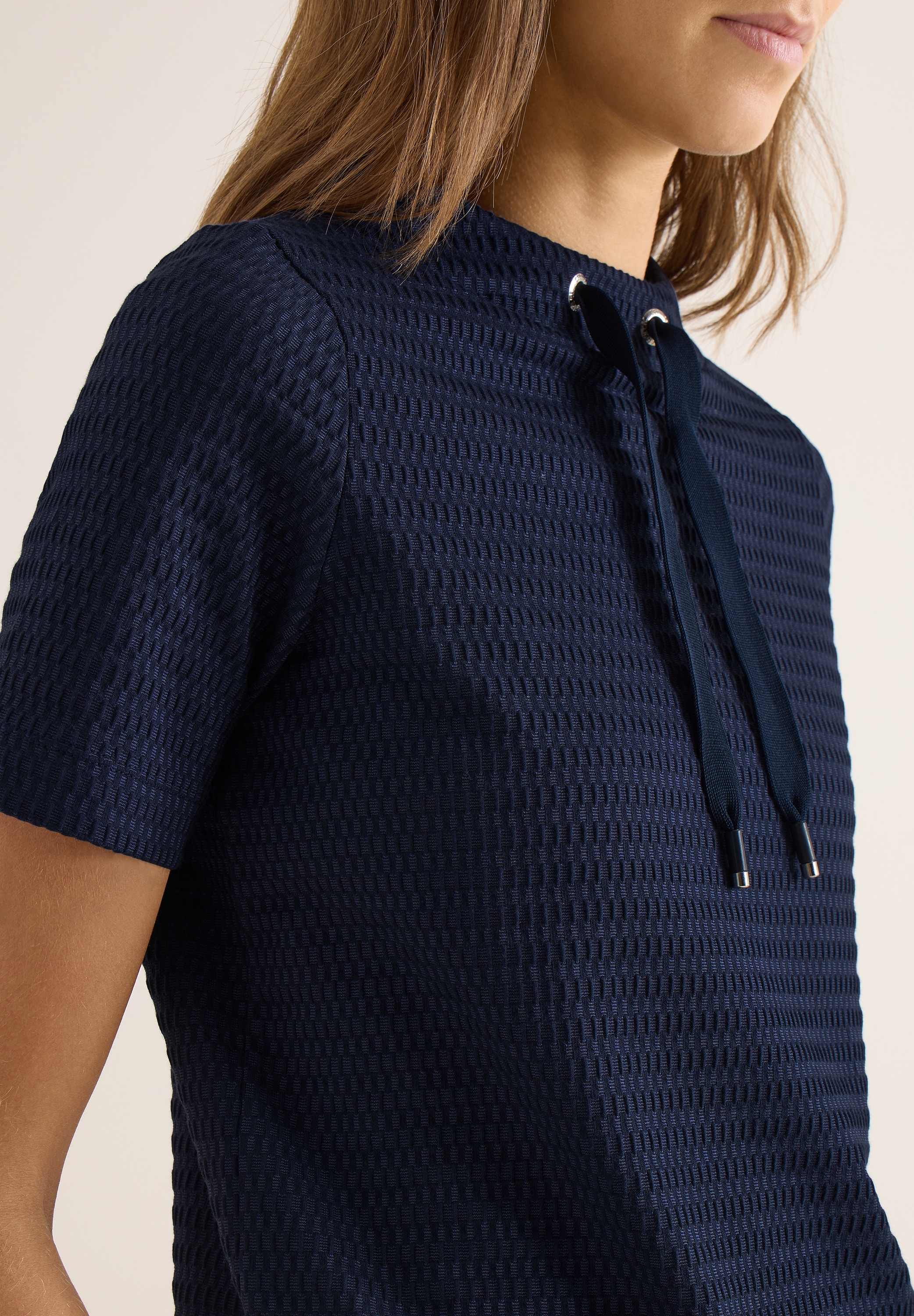 Cecil Kurzarmshirt in Two-Tone-Optik