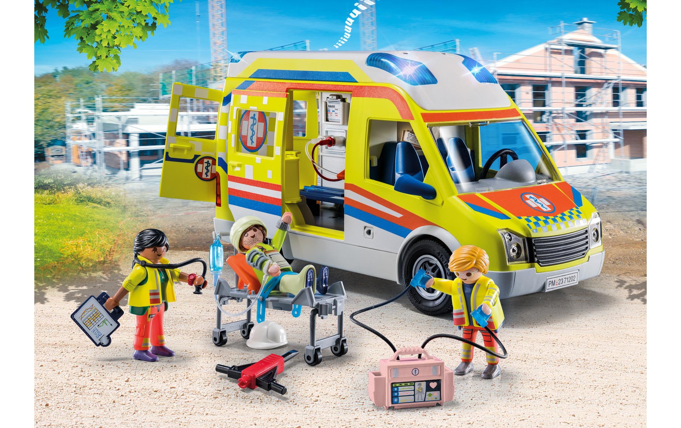 Playmobil® Briques de jeu »City Life Rettungswagen mit Licht & Sound 71202«
