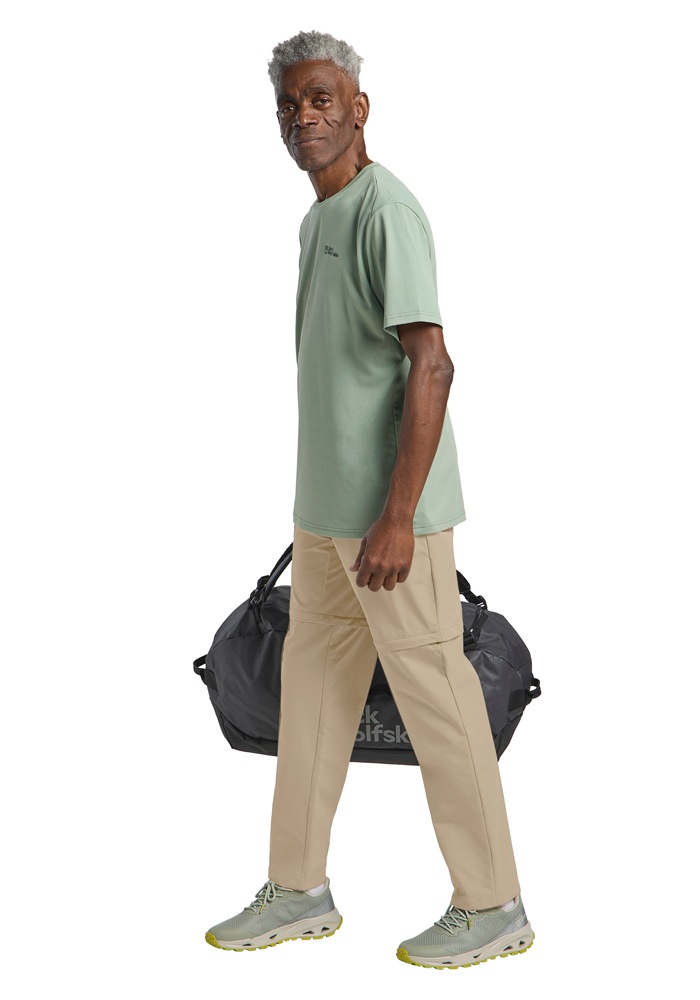 Jack Wolfskin Zip-off-Hose »PICO TRAIL ZIP OFF PANTS M«  Atmungsaktiv, schnell trocknend, wasserabweisend, zwei Tragevarianten