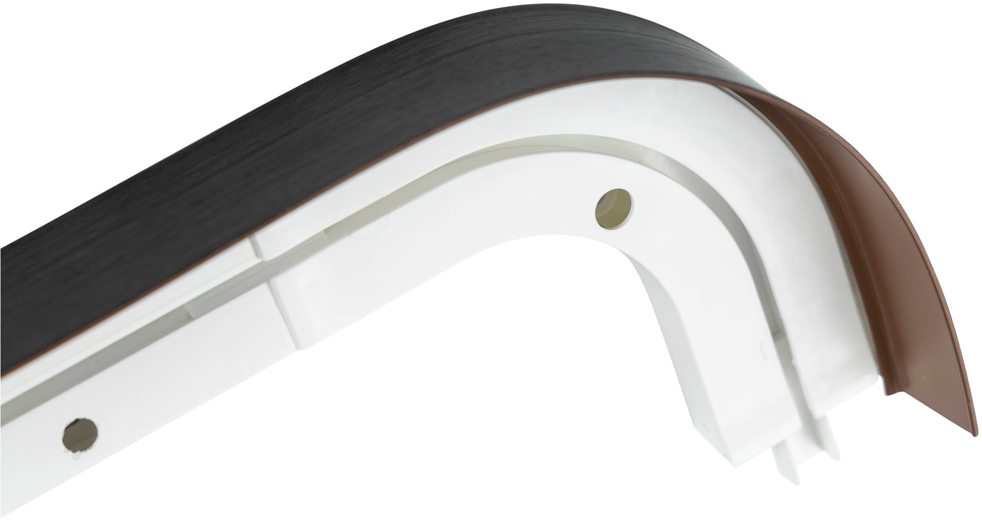 SN DECO GROUP Vorhangschiene »SH1« 1 läufig-läufig Fixmass Set 1-läufig,inkl. Rundbögen, Blende 5 cm, vorgebohrt, Innenlauf