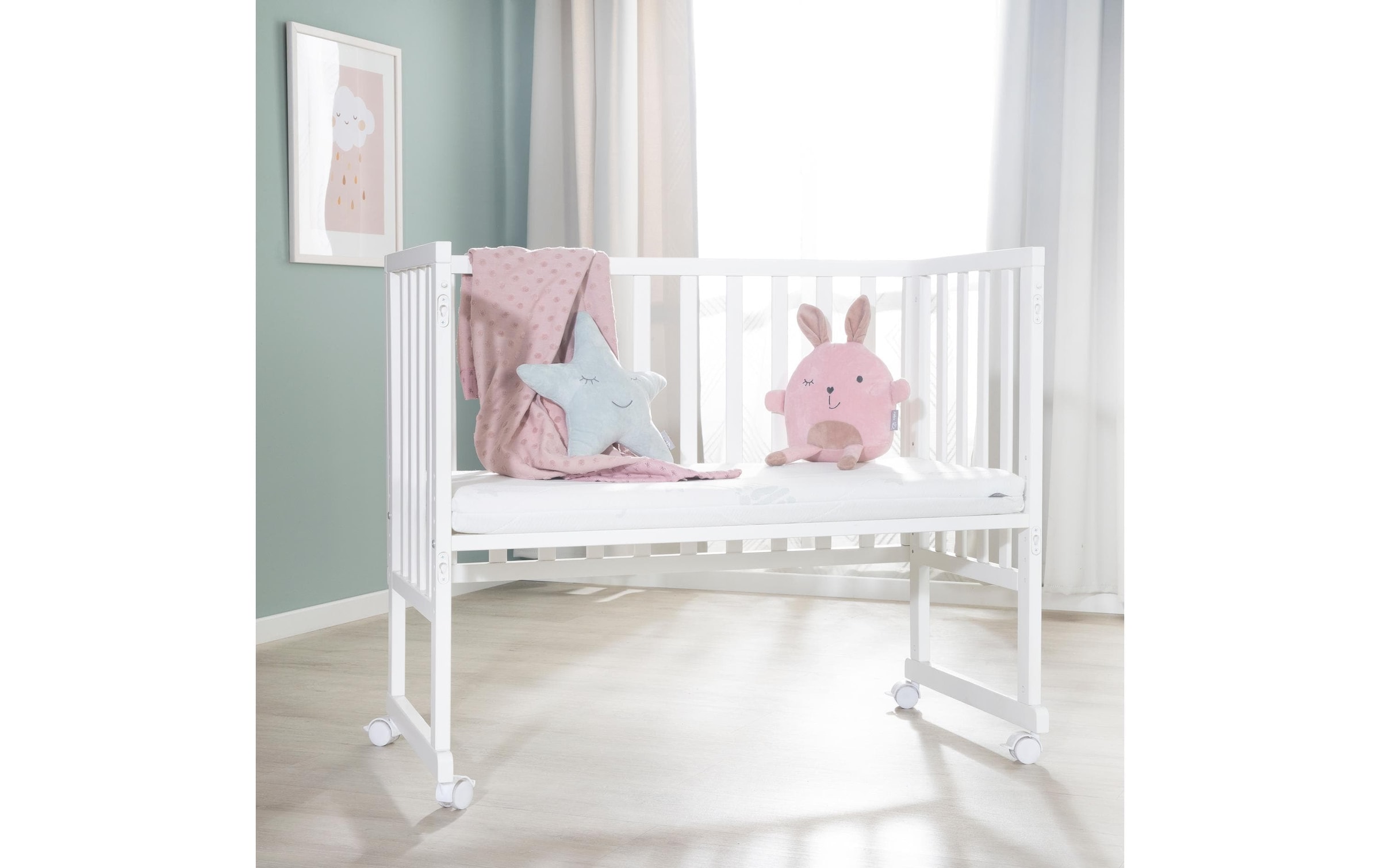 roba® Babybett »roba Stubenbett 3 in 1, Holz«