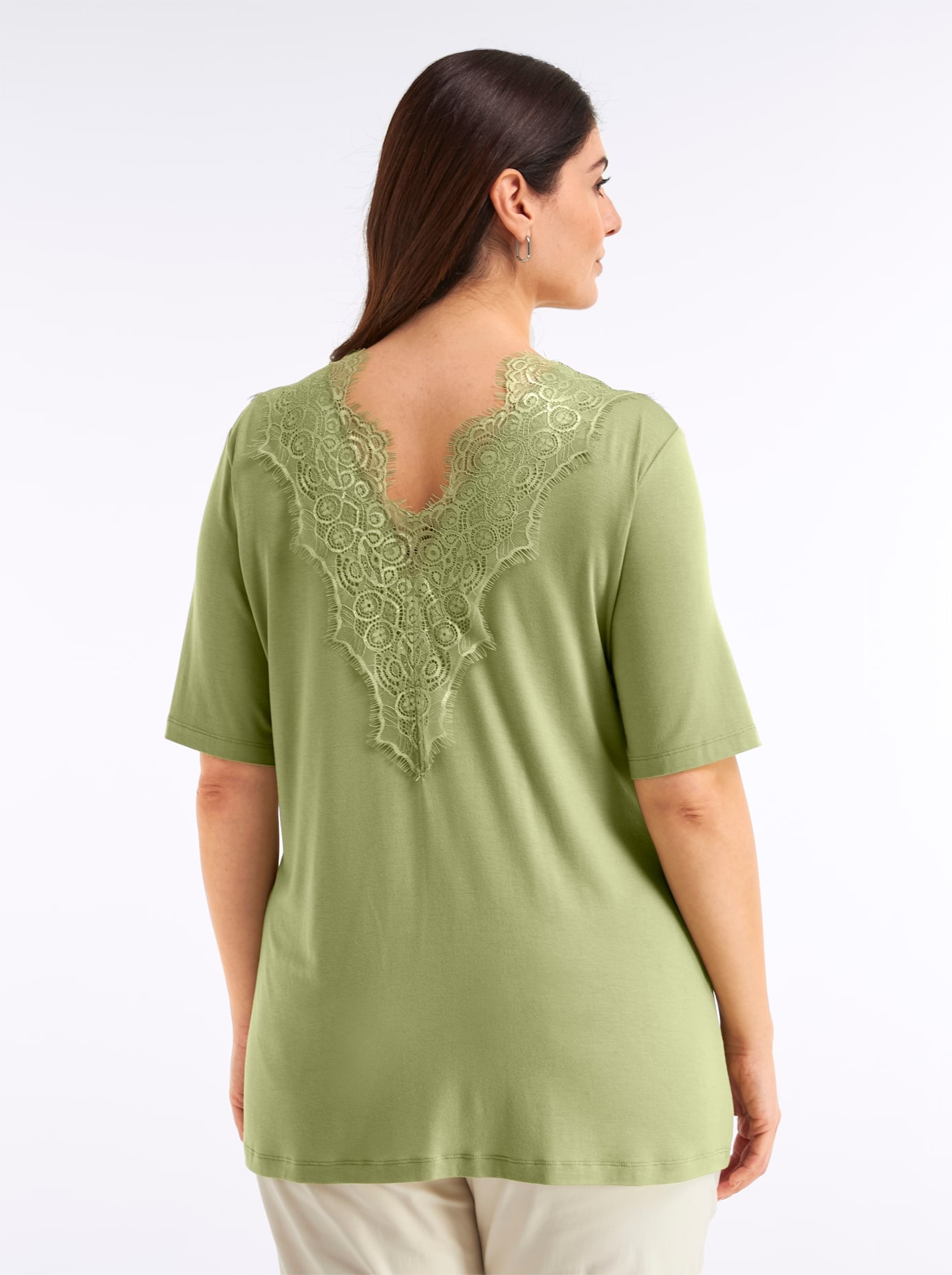 Sheego Chemise en dentelle »Halbarmshirt« 1