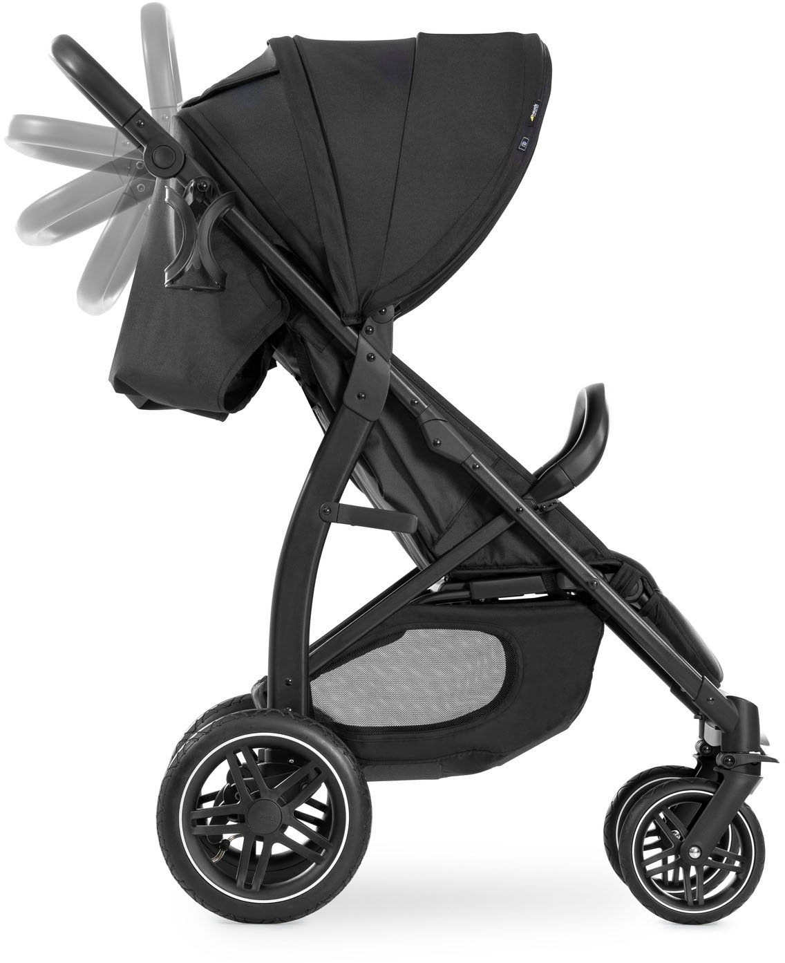 Hauck Kinder-Buggy »Rapid 4D Air, black« mit verlängerbarem 3-Zonen Verdeck