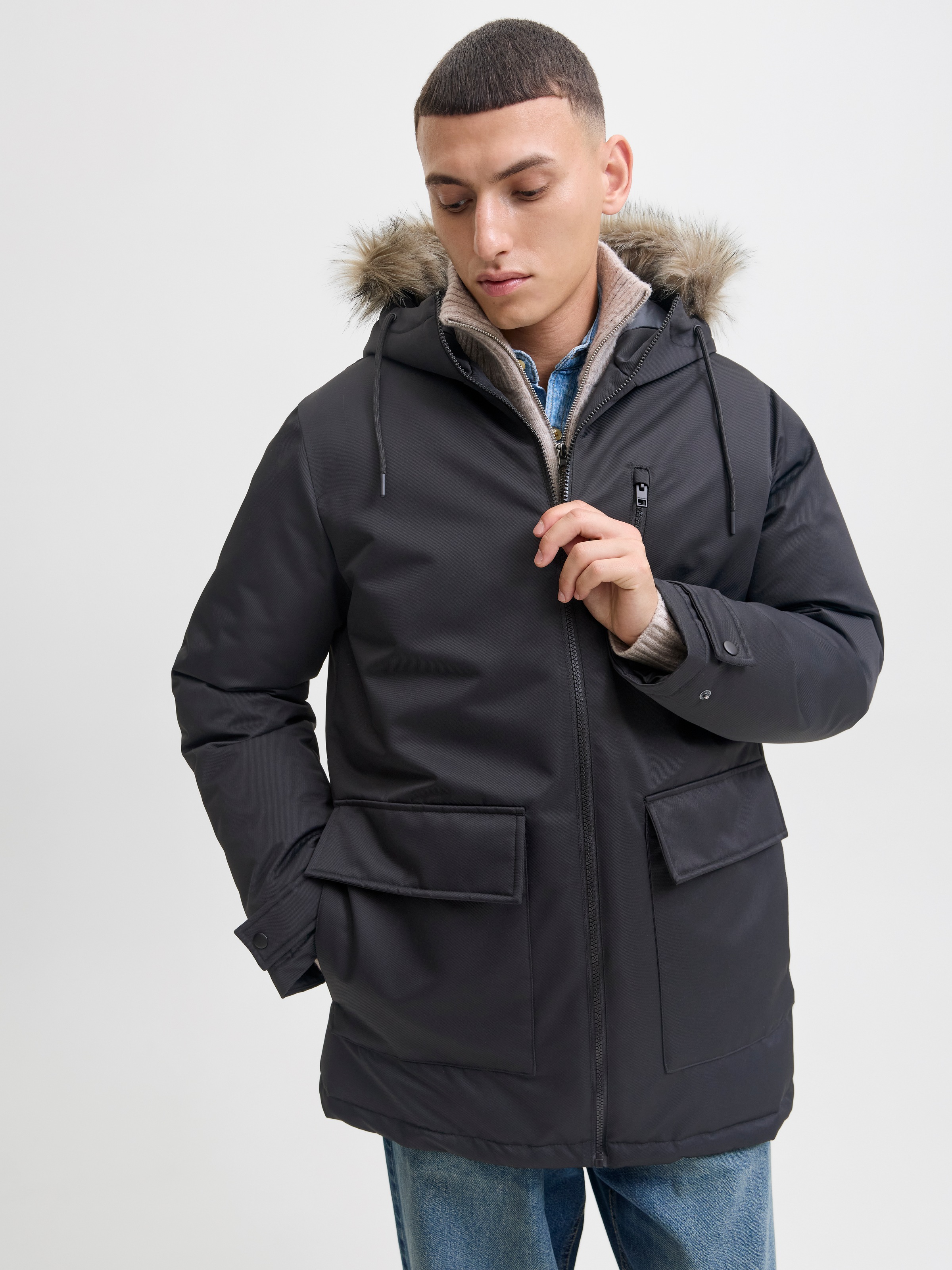 Jack & Jones Parka »JJCHARLIE DETACHABLE FAUX FUR PARKA« avec capuche