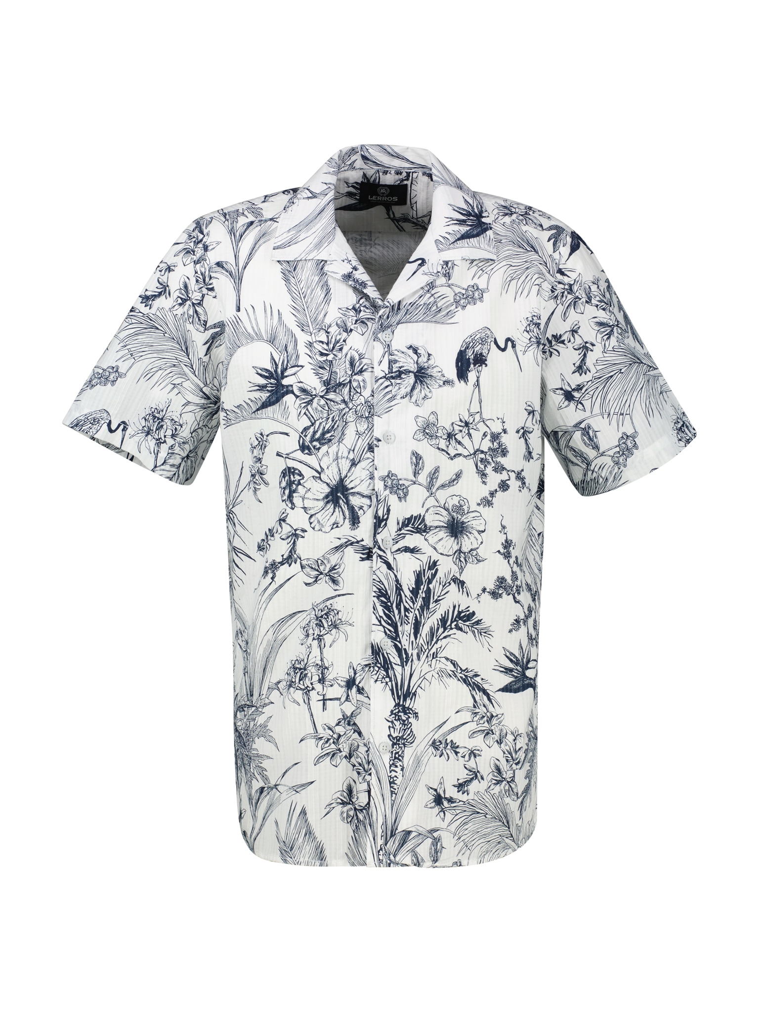 LERROS Hawaiihemd Sommerhemd mit floralem Muster
