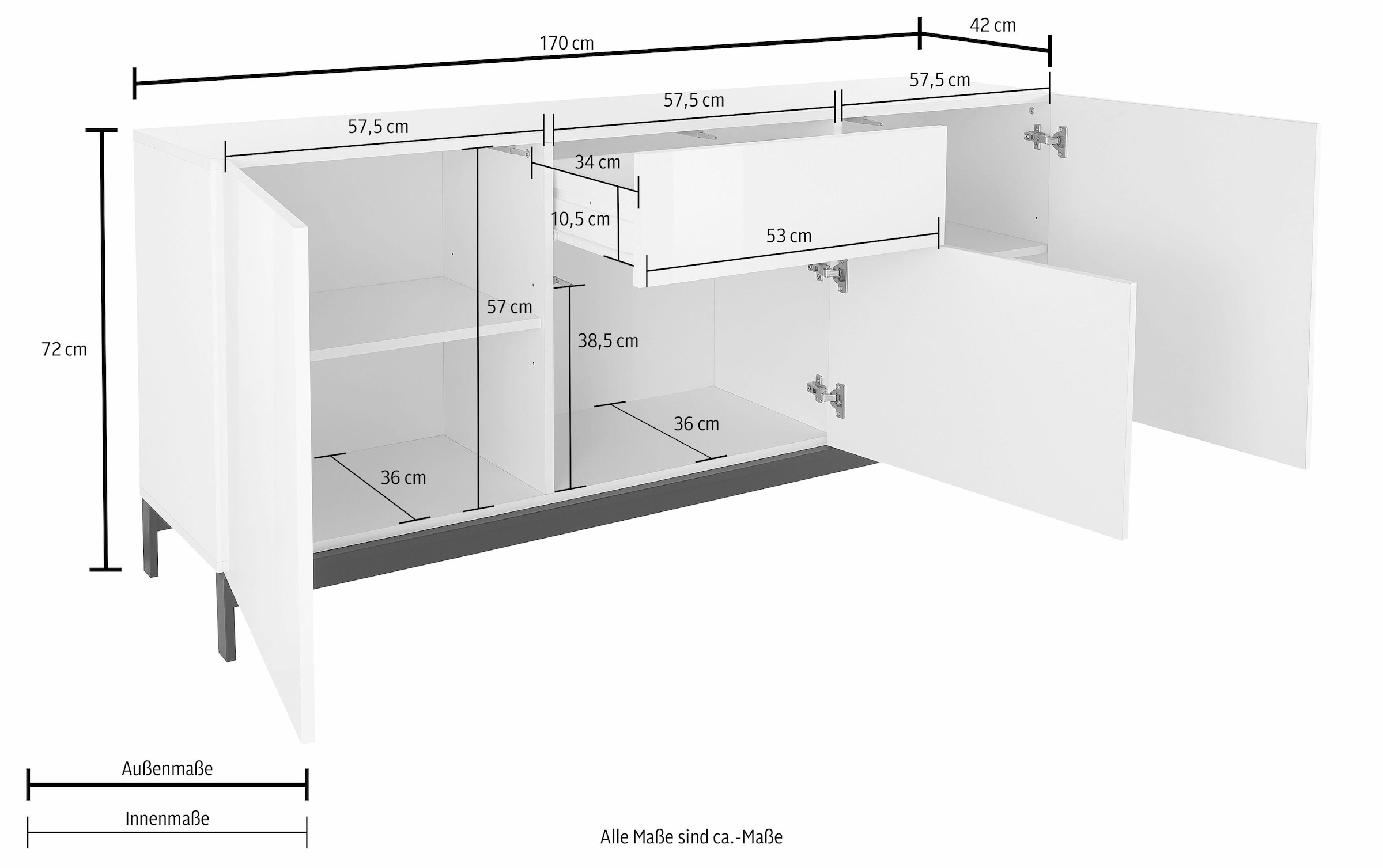 INOSIGN Sideboard »Metis« Breite 170 cm