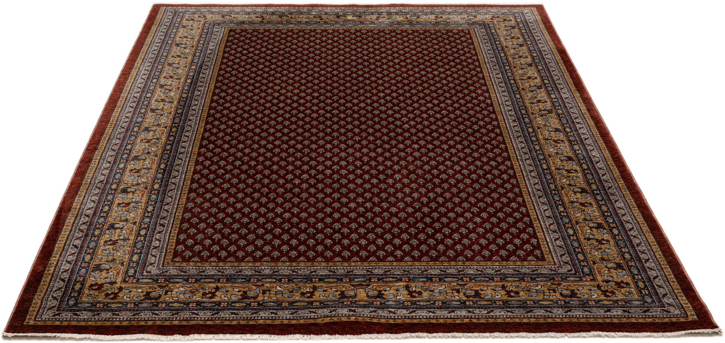 THEKO Teppich »Mir« rechteckig 10 mm Höhe Kurzflor, Orient-Optik, mit Bordüre & Fransen, pflegeleicht