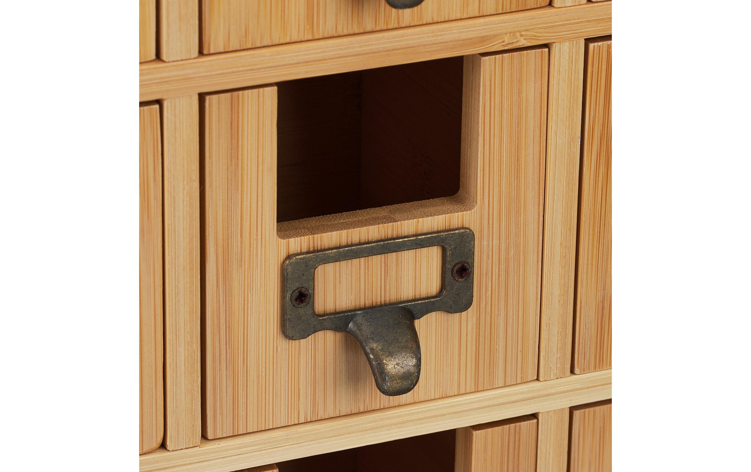 relaxdays Teebox »Hellbraun/Kupfer« 1 Stk. tlg. Holzart: Bambus (China)