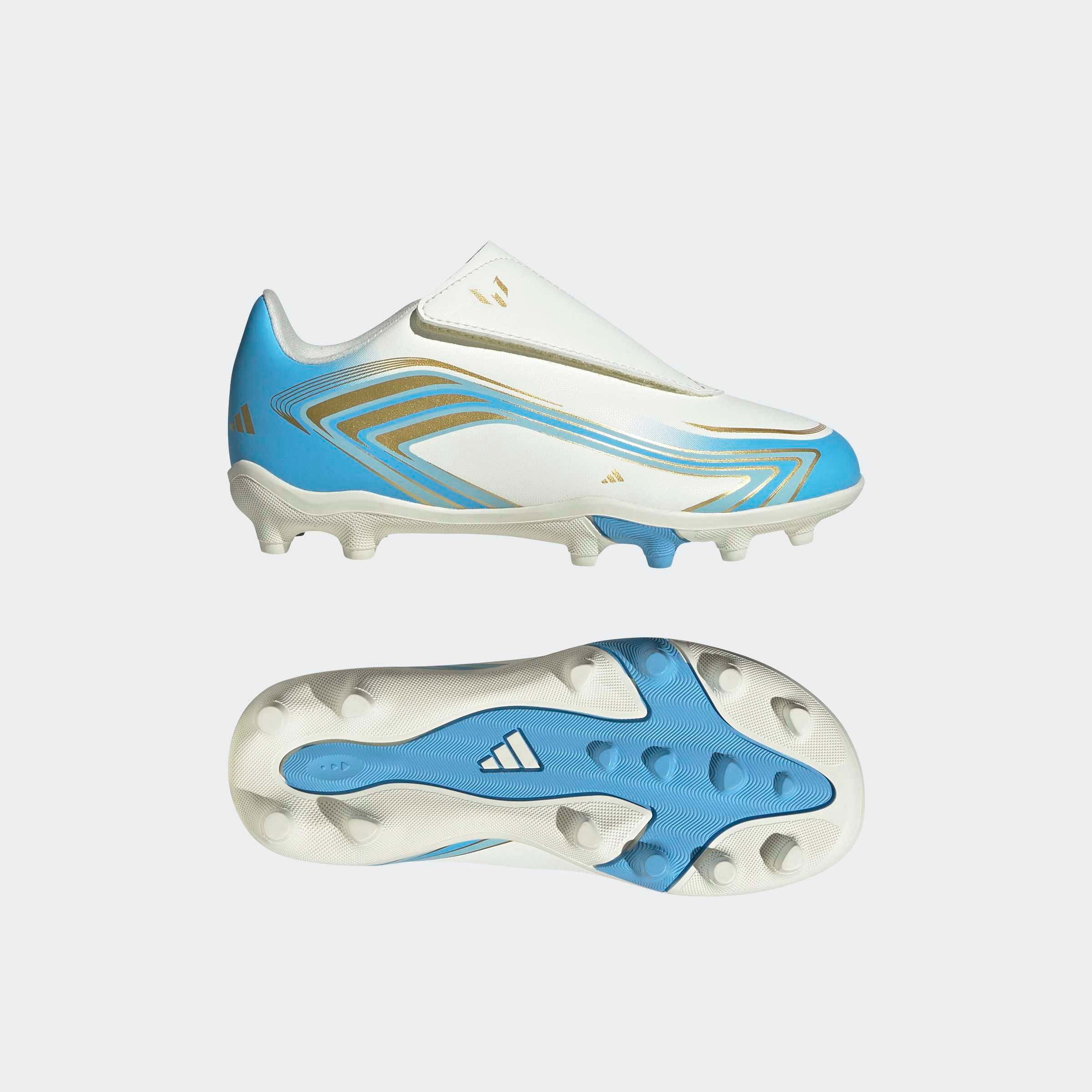 adidas Performance Fussballschuh »F50 MESSI CLUB KIDS , KLETTVERSCHLUSS, FESTE BÖDEN/GEMISCHTE BÖDEN«  für viele verschiedene Böden geeignet, für Jugendliche & Kinder