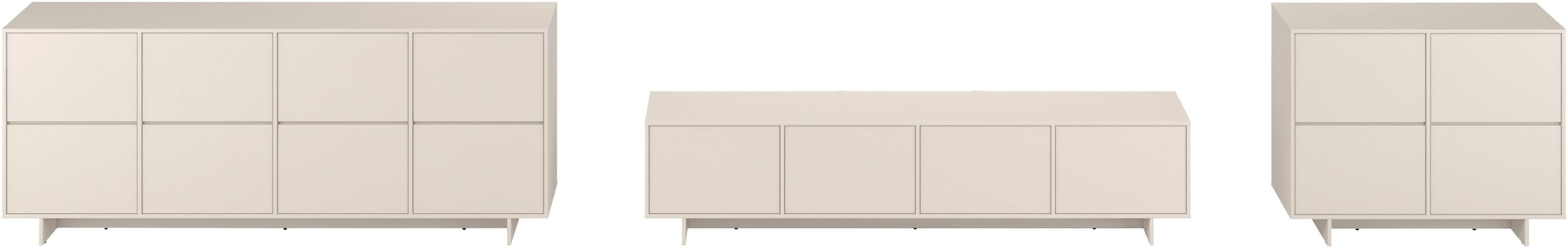 GOODproduct Buffet »Tatami, Stilvolle, moderne grifflose Kommode 2 Türen, Breite 111cm« Anrichte mit viel Stauraum, Böden verstellbar, push-to-open-Funktion