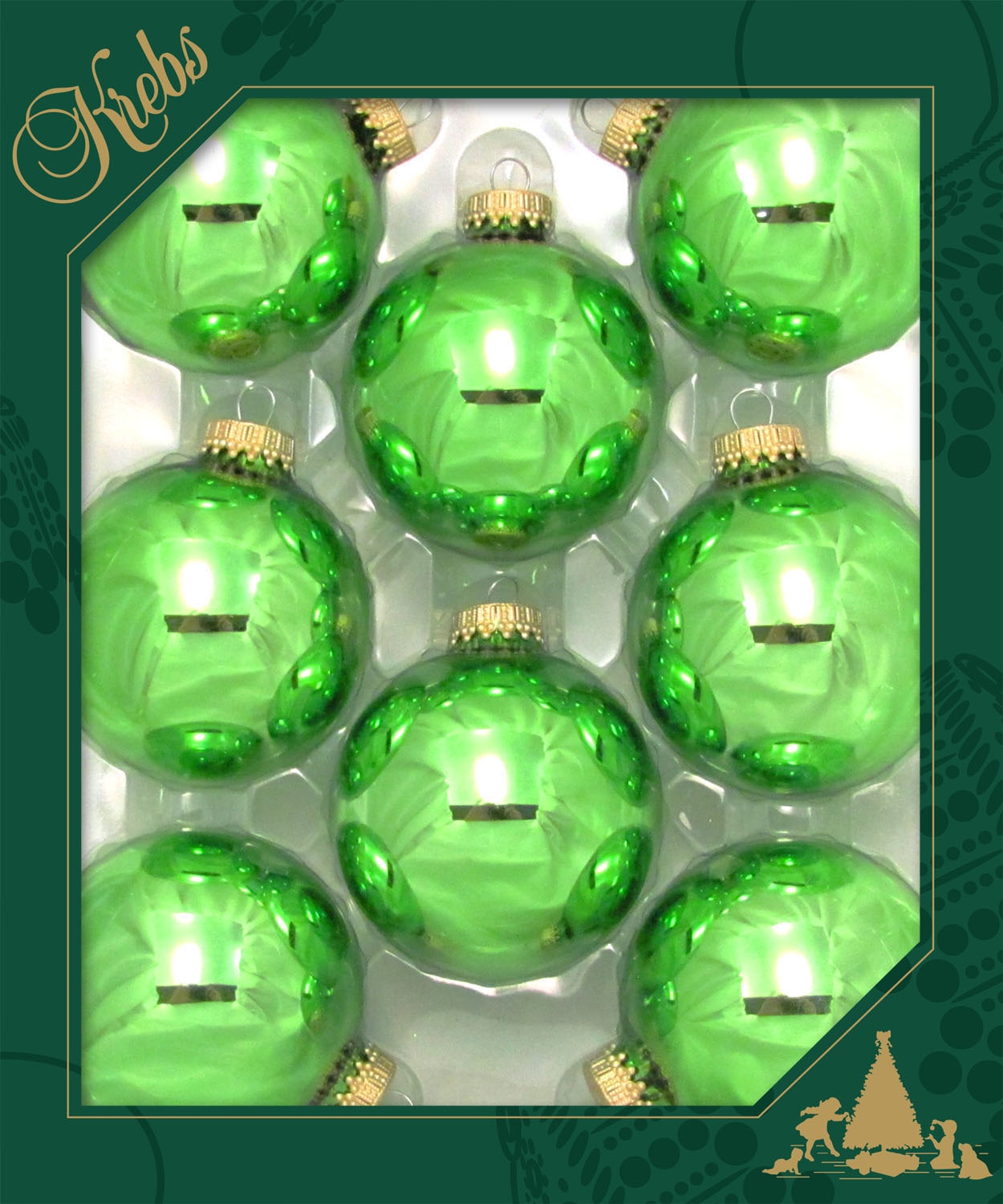 Krebs Glas Lauscha Boule de Noël »CBK83298, Weihnachtsdeko, Christbaumschmuck, Christbaumkugeln Glas«