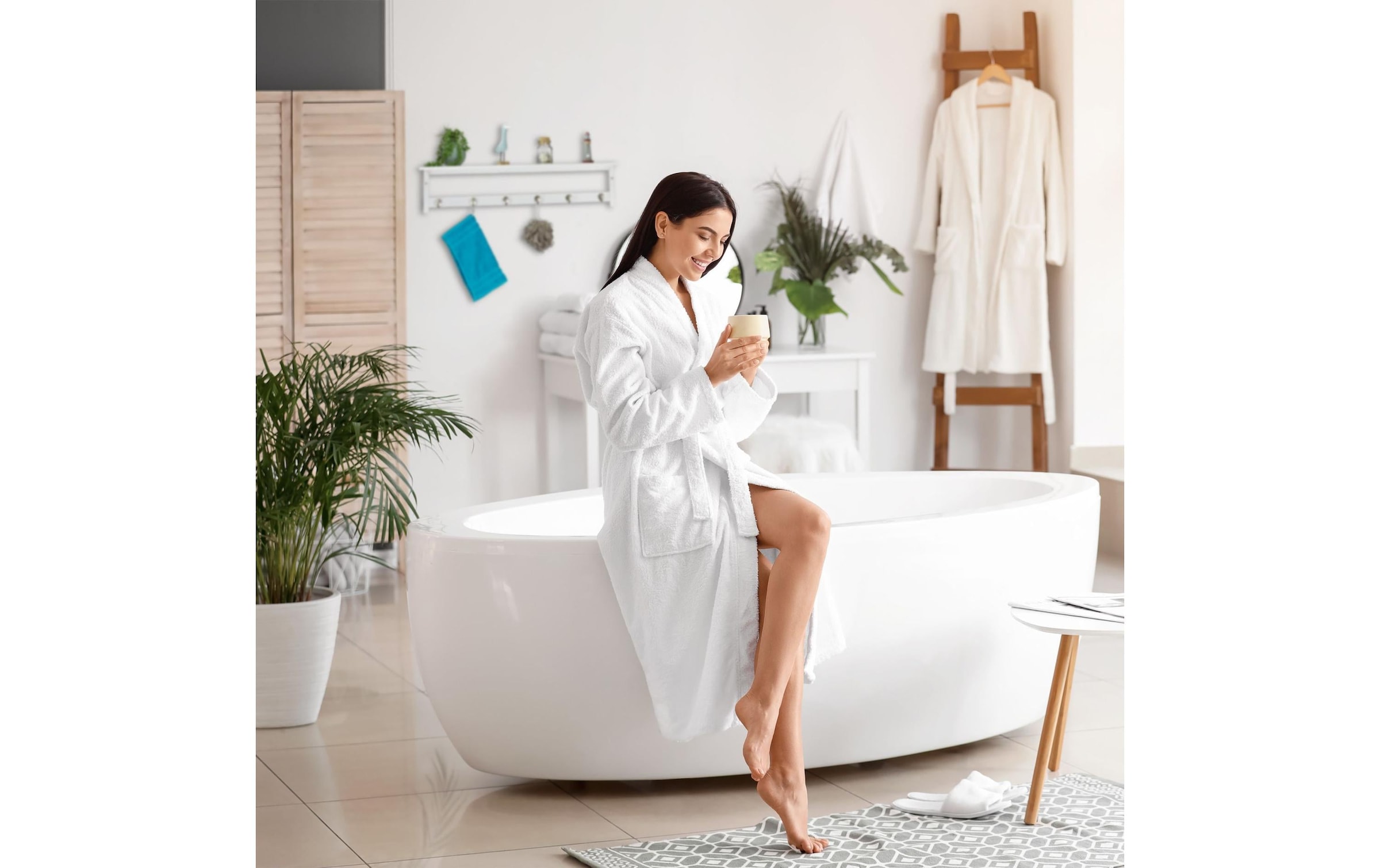 relaxdays Barre de penderie »Garderobenleiste mit Abla«