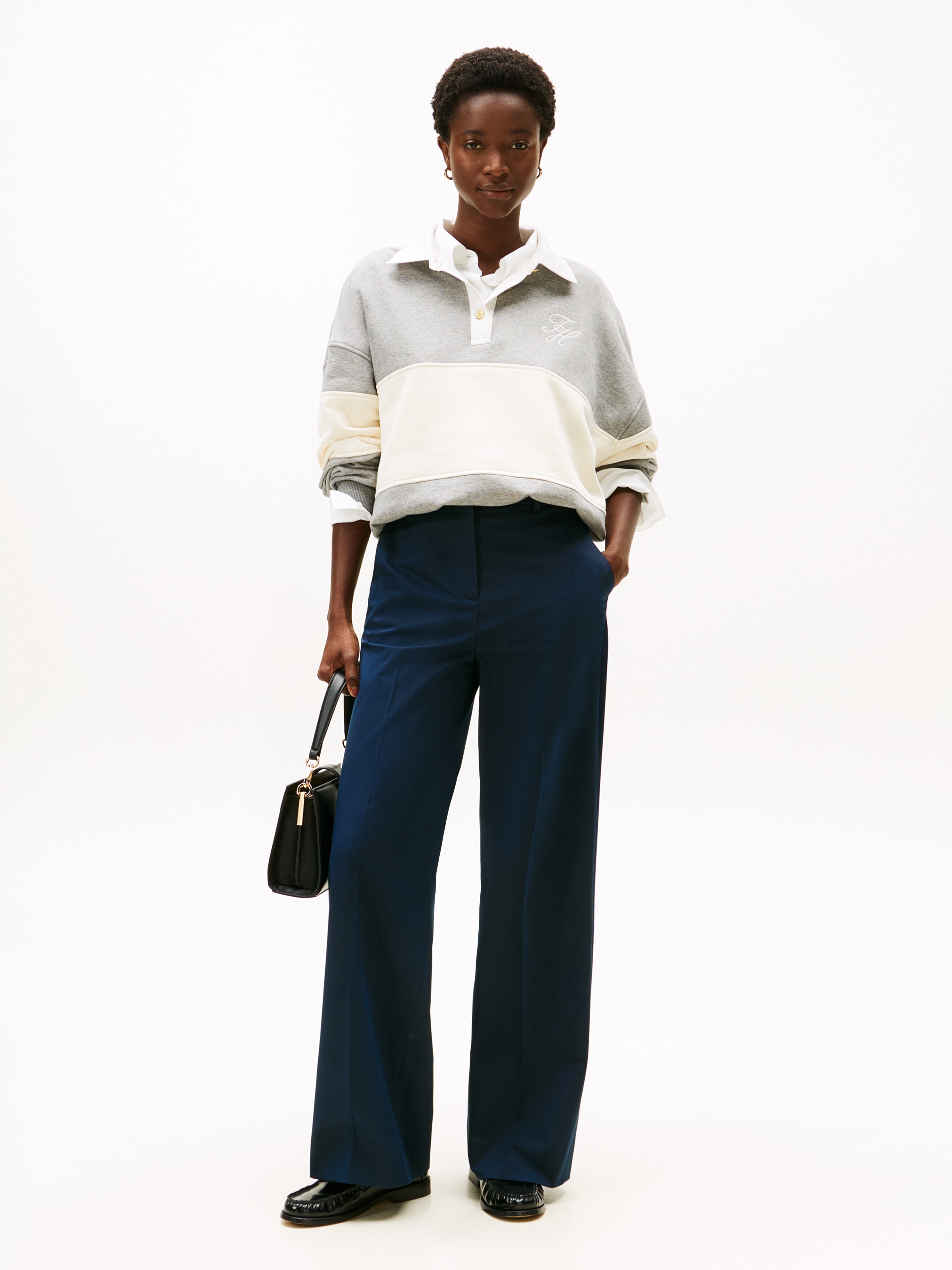 Tommy Hilfiger Pantalon de costume »COTTON WIDE LEG PANT«