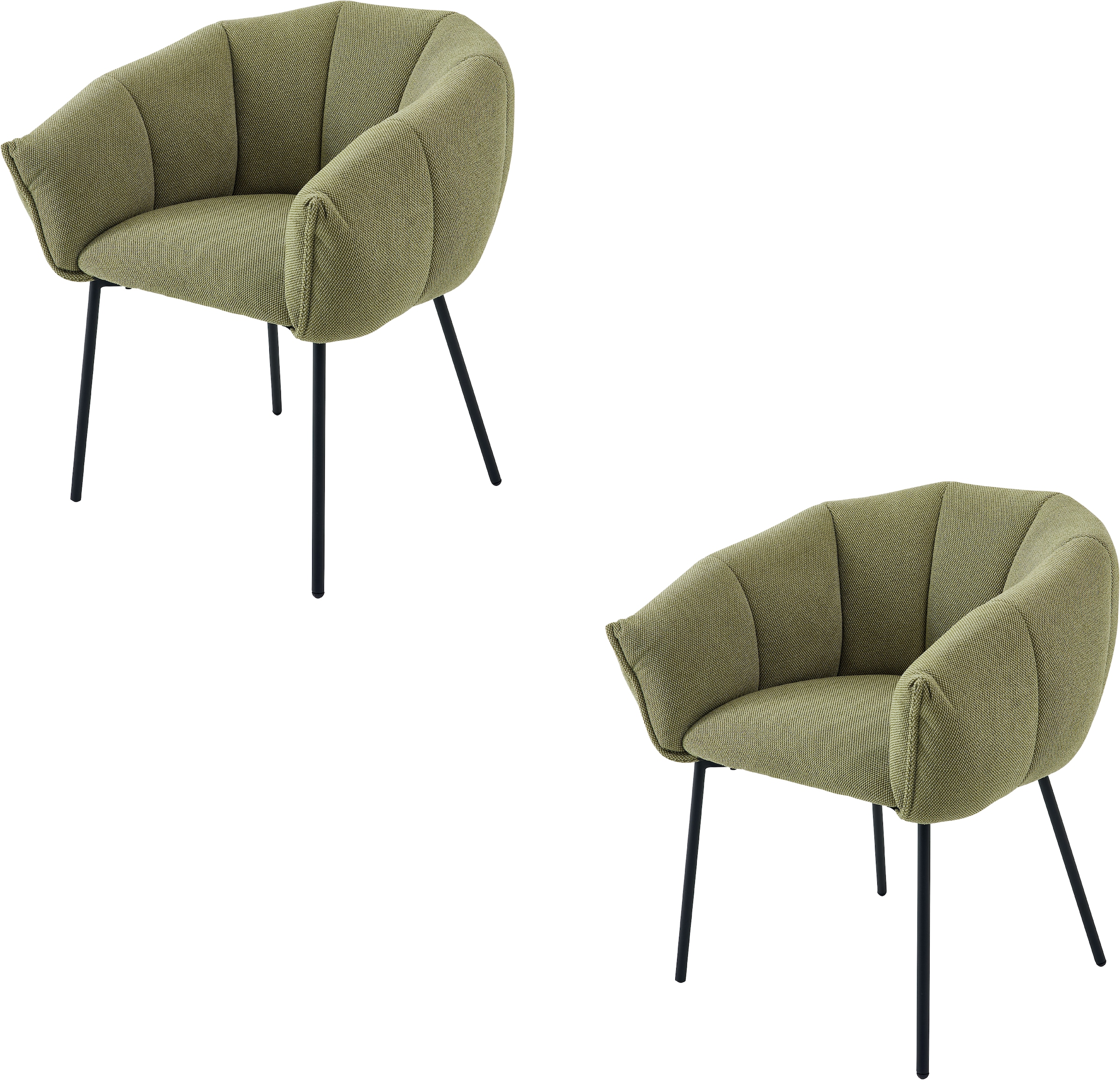 Stolkom Chaise avec accoudoirs »Pina BxHxT 70x78x63 cm« (Ensemble) 2 cuisBreite 70cm, Metallgestell