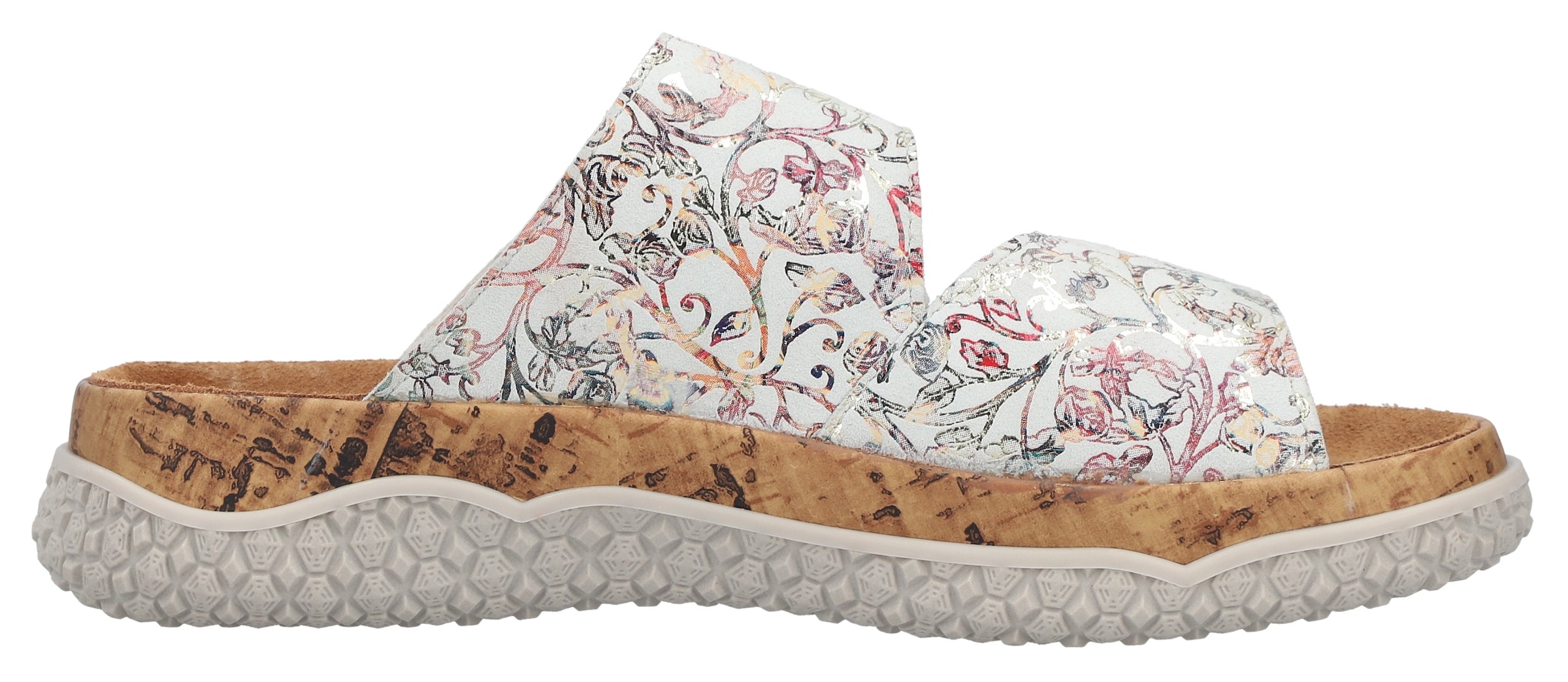 Rieker Pantolette  Sommerschuh, Schlupfschuh, Hausschuh mit Klettriemchen