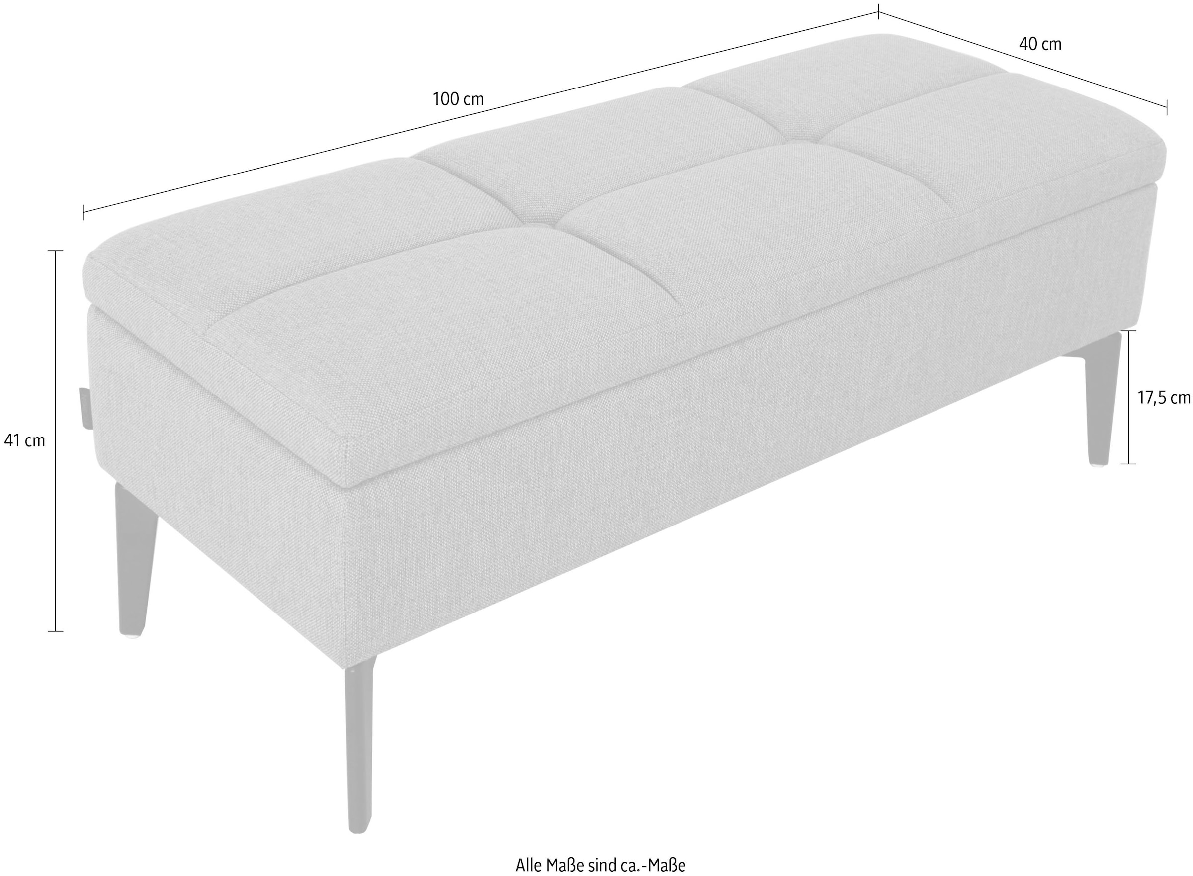 INOSIGN Bettbank »Galina« Sitzfläche gesteppt, mit Strauraum