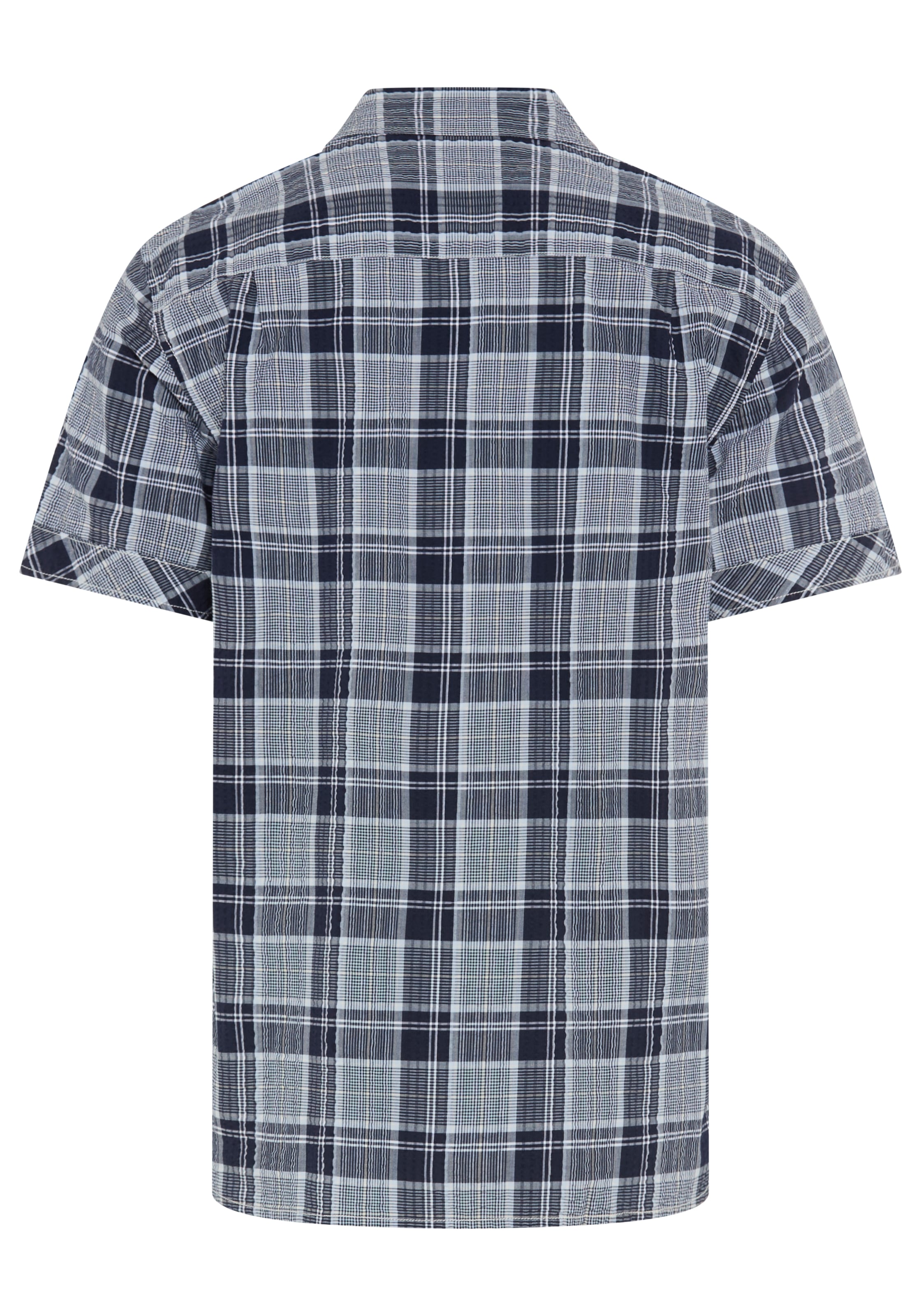 Man's World Chemise à carreaux »in Crinkleoptik« Kurzarm, für Frühling und Sommer, aus Baumwolle, bequeme Passform